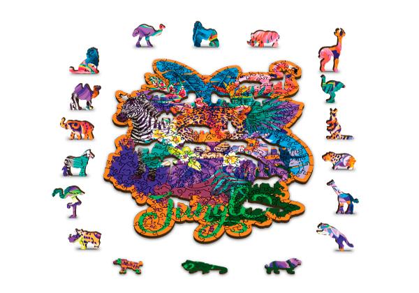 Wooden Puzzle with Figurines - Magic Jungle L 300 pieces