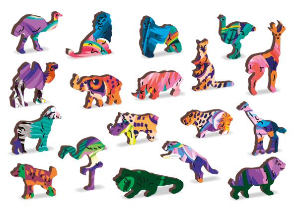 Wooden Puzzle with Figurines - Magic Jungle L 300 pieces