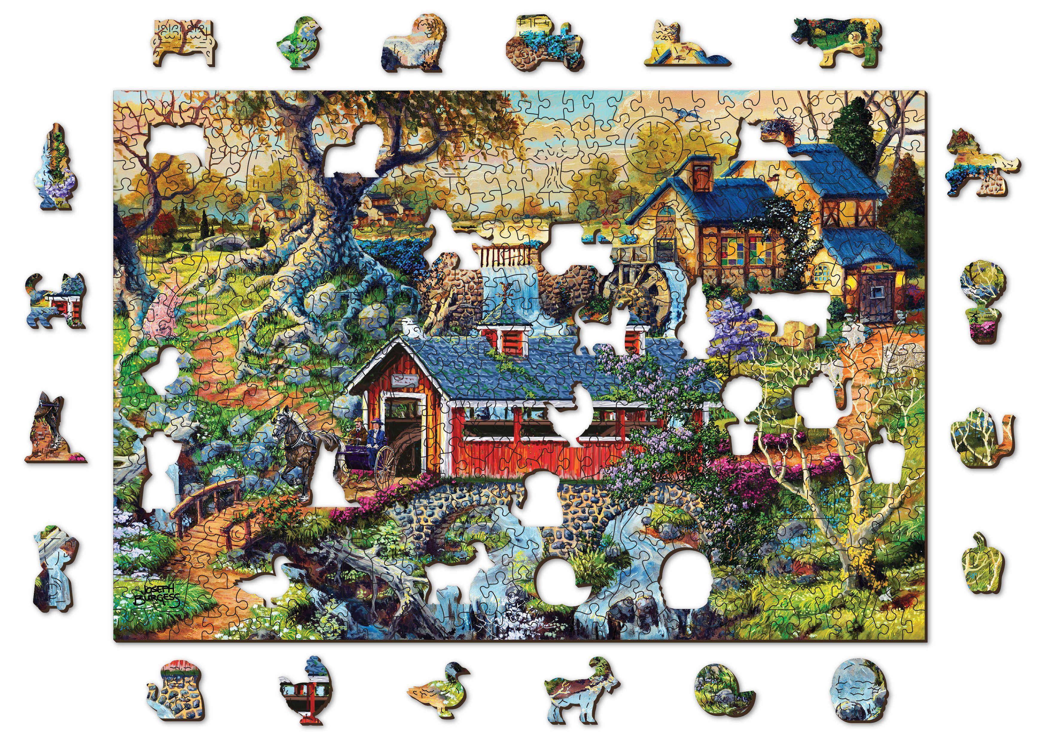 Wooden Puzzle with Figurines - Country Bridges