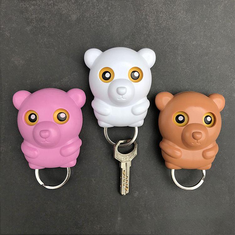 Key hanger - pink teddy bear