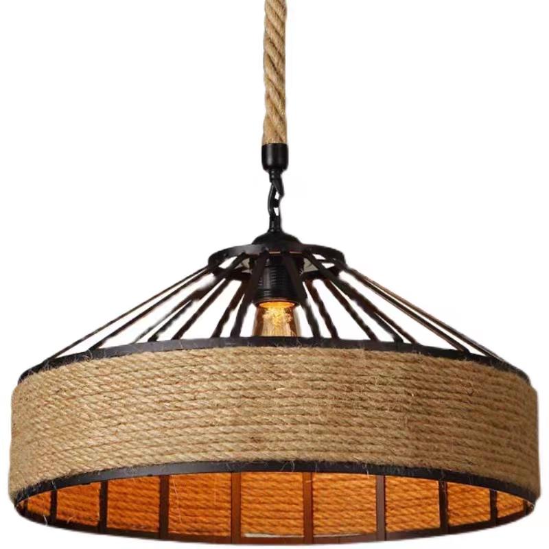 Ceiling Lamp with Hemp Rope on Original Jute Line - Diameter 50 cm