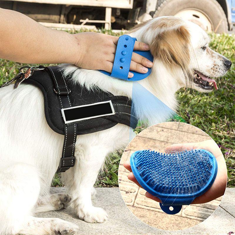 Massage brush for a dog - blue
