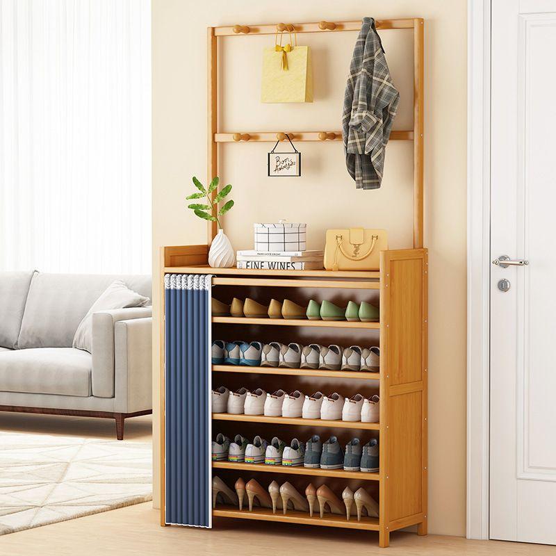 Shoe cabinet 5-tier with hanger, 100 cm length