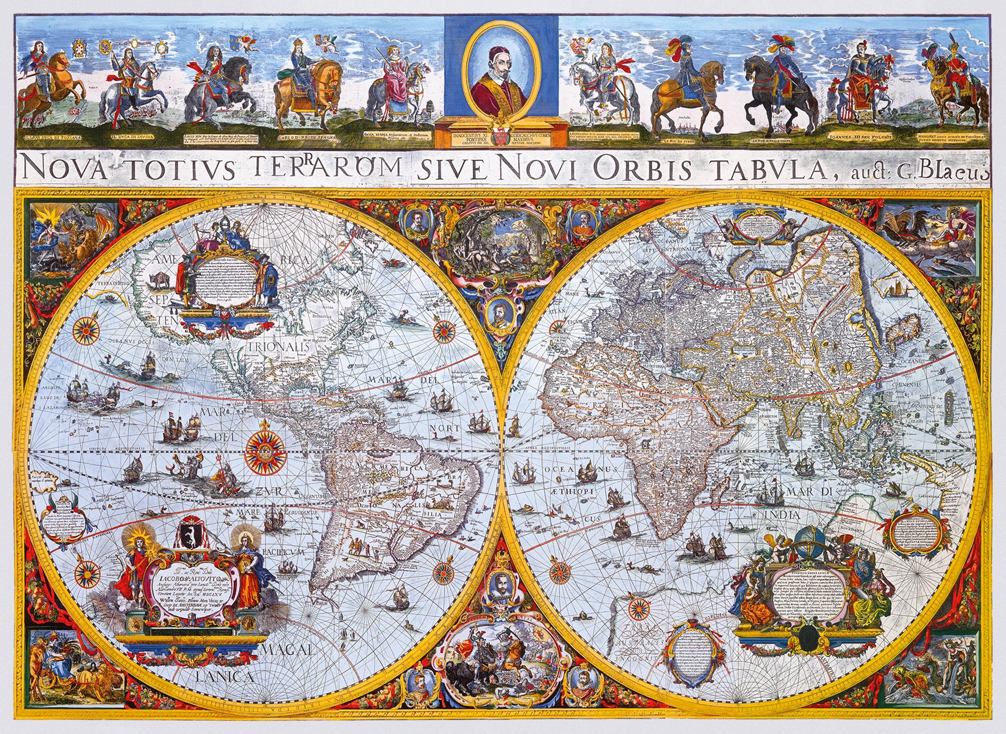 Wooden Puzzle Nova Terrarum Antique Map