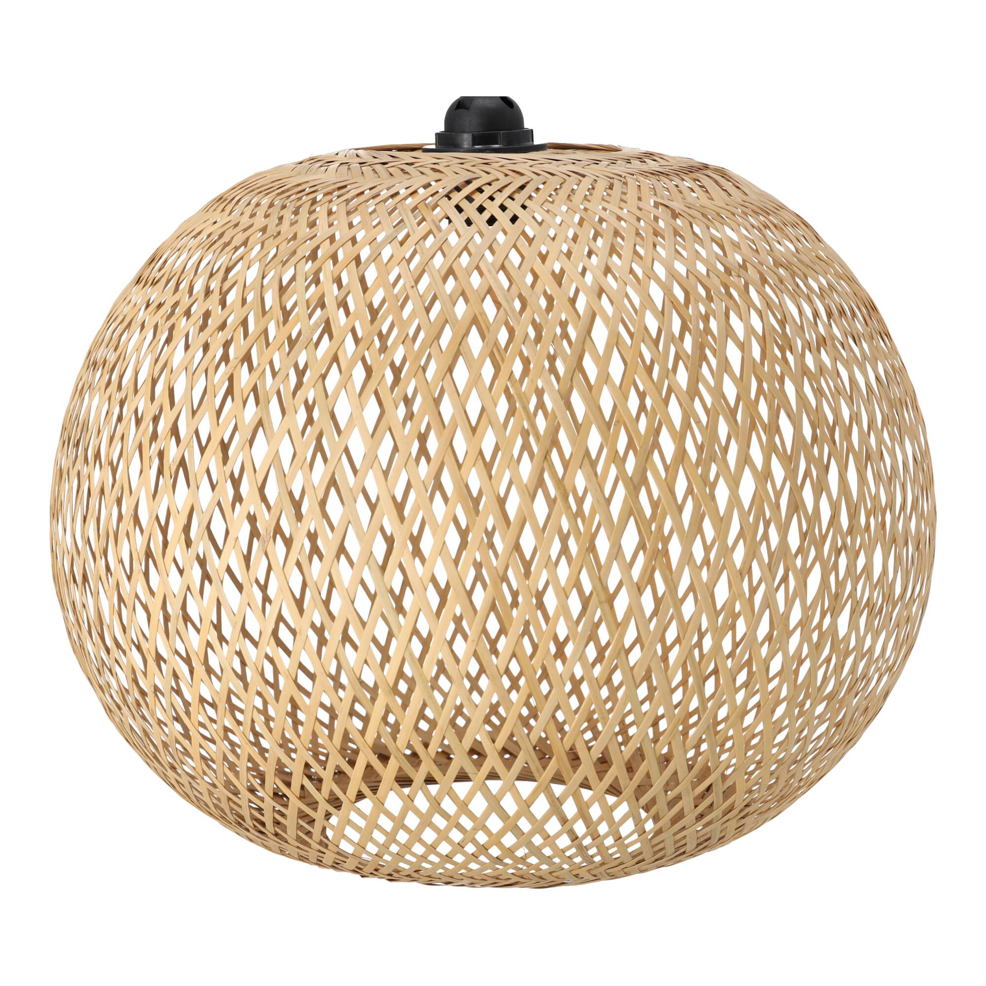 Bamboo Pendant Lamp in Sphere Shape – 40 cm (Natural Color)