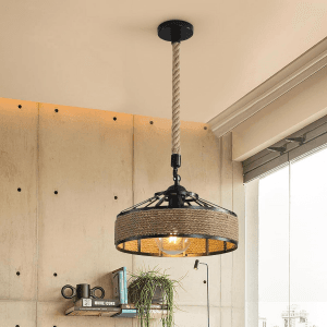 Ceiling Lamp with Hemp Rope on Original Jute Line - Diameter 50 cm