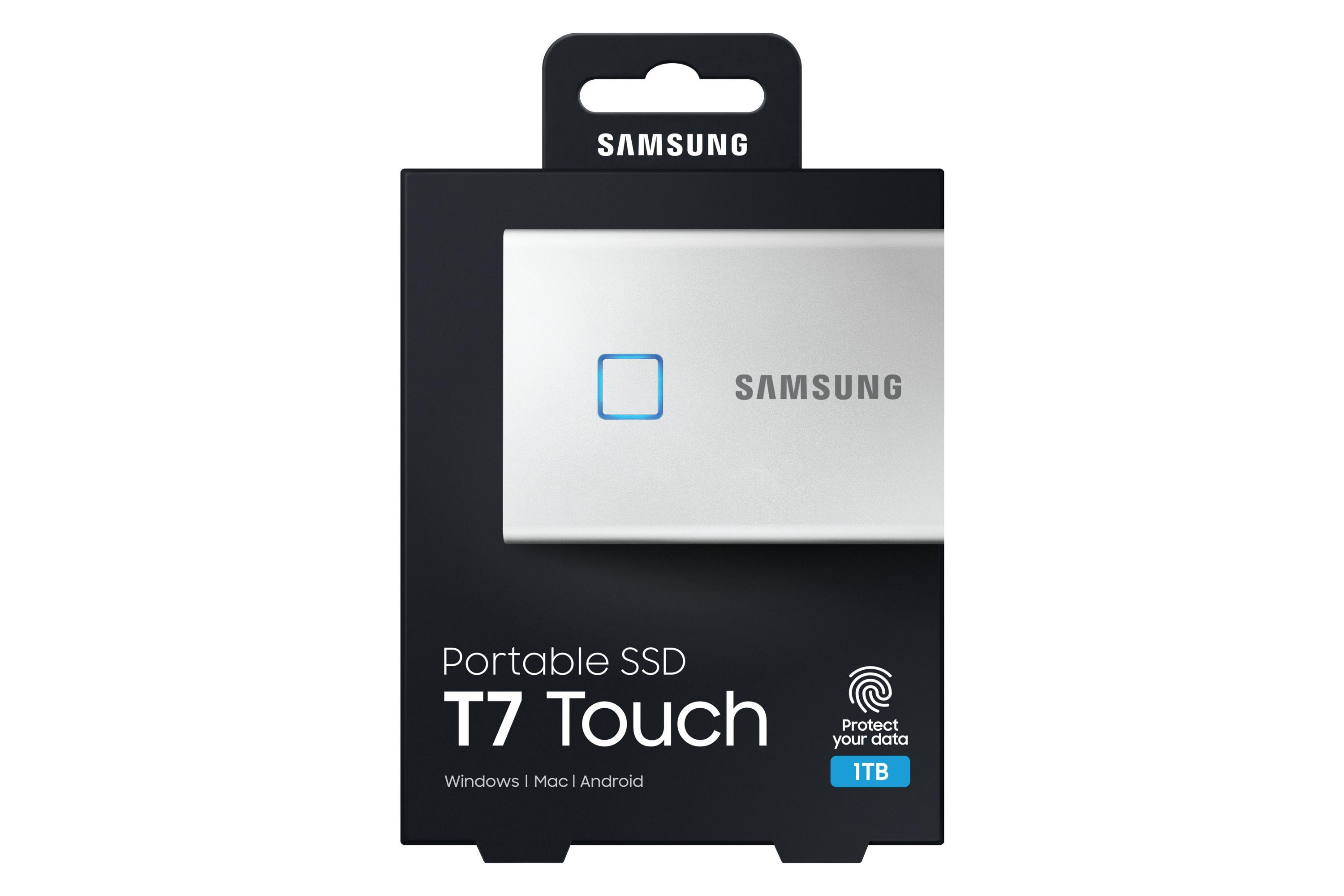 Rejsende købmand privat moronic Samsung Portable SSD T7 Touch 1TB - Silver