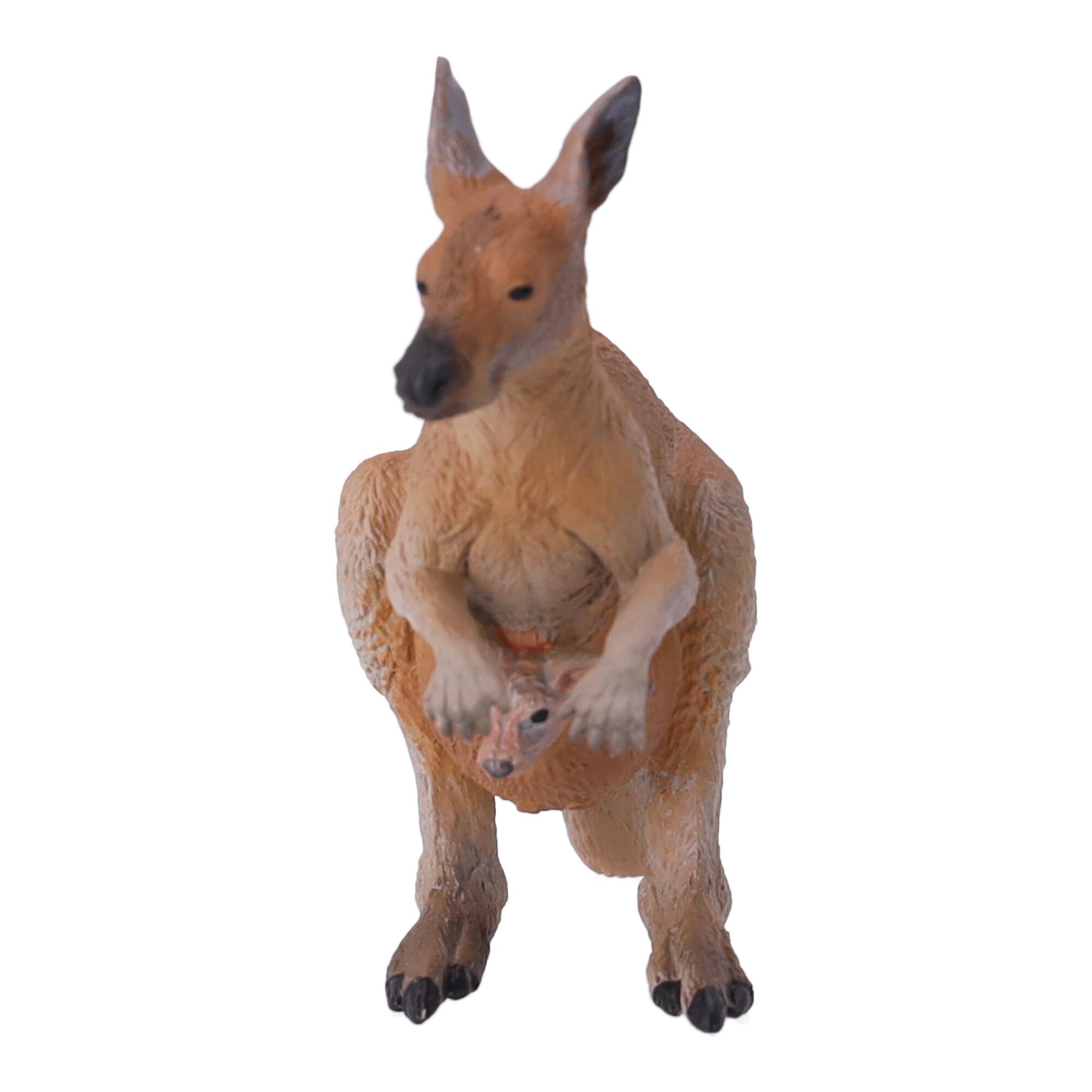 Collectible figurine Kangaroo with a youngster, Papo