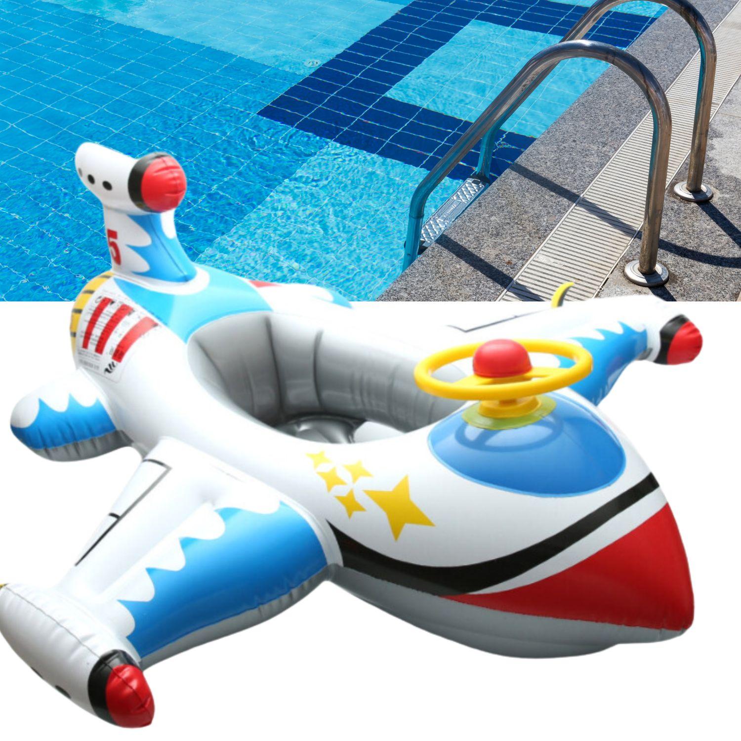 Ponton dla dzieci do pływania, Materac dmuchany - samolot