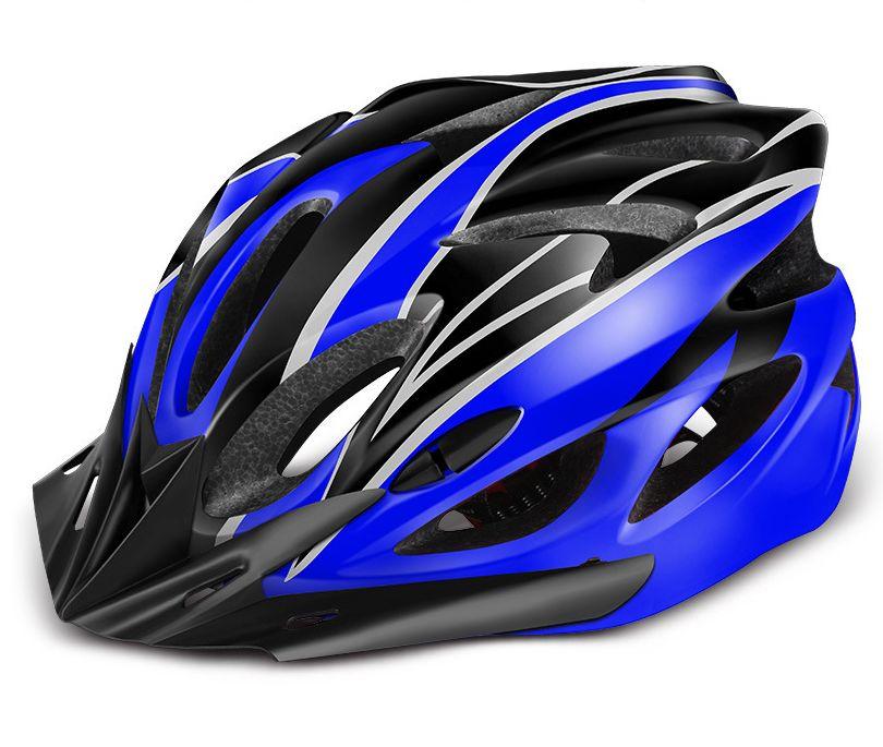 Universal helmet for bicycles - blue and black