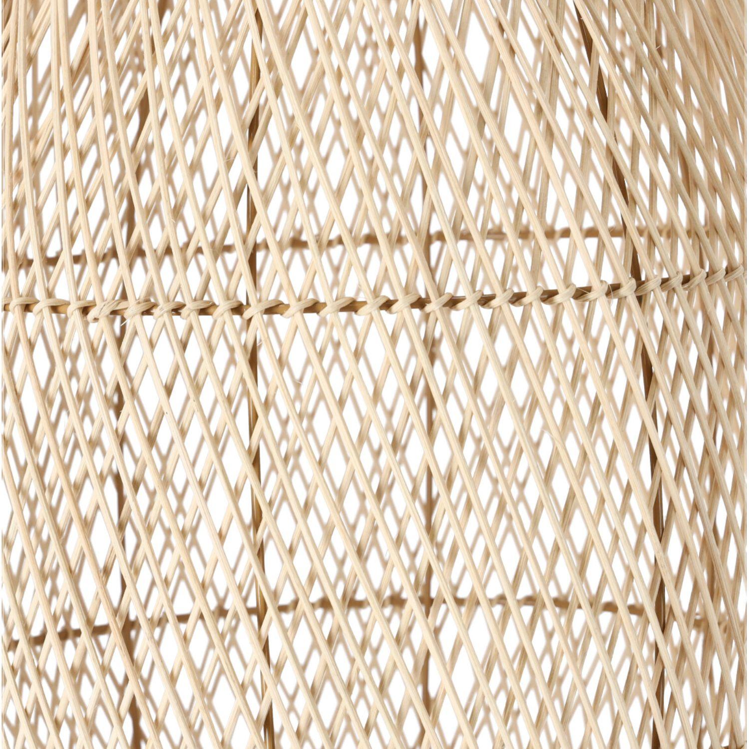 Rustic Rattan Pendant Lamp - 35 cm (Natural Color)