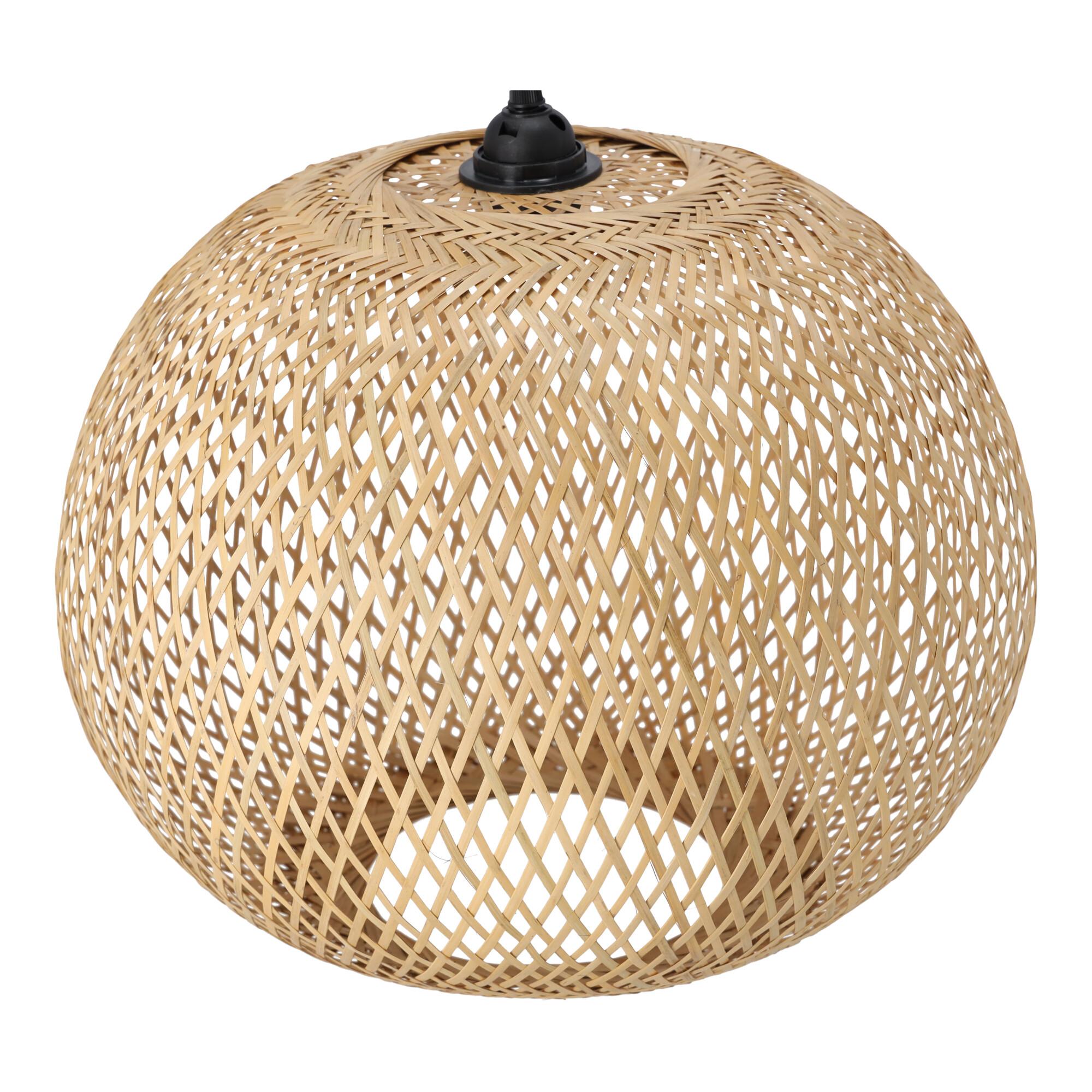 Bamboo Pendant Lamp in Sphere Shape – 40 cm (Natural Color)