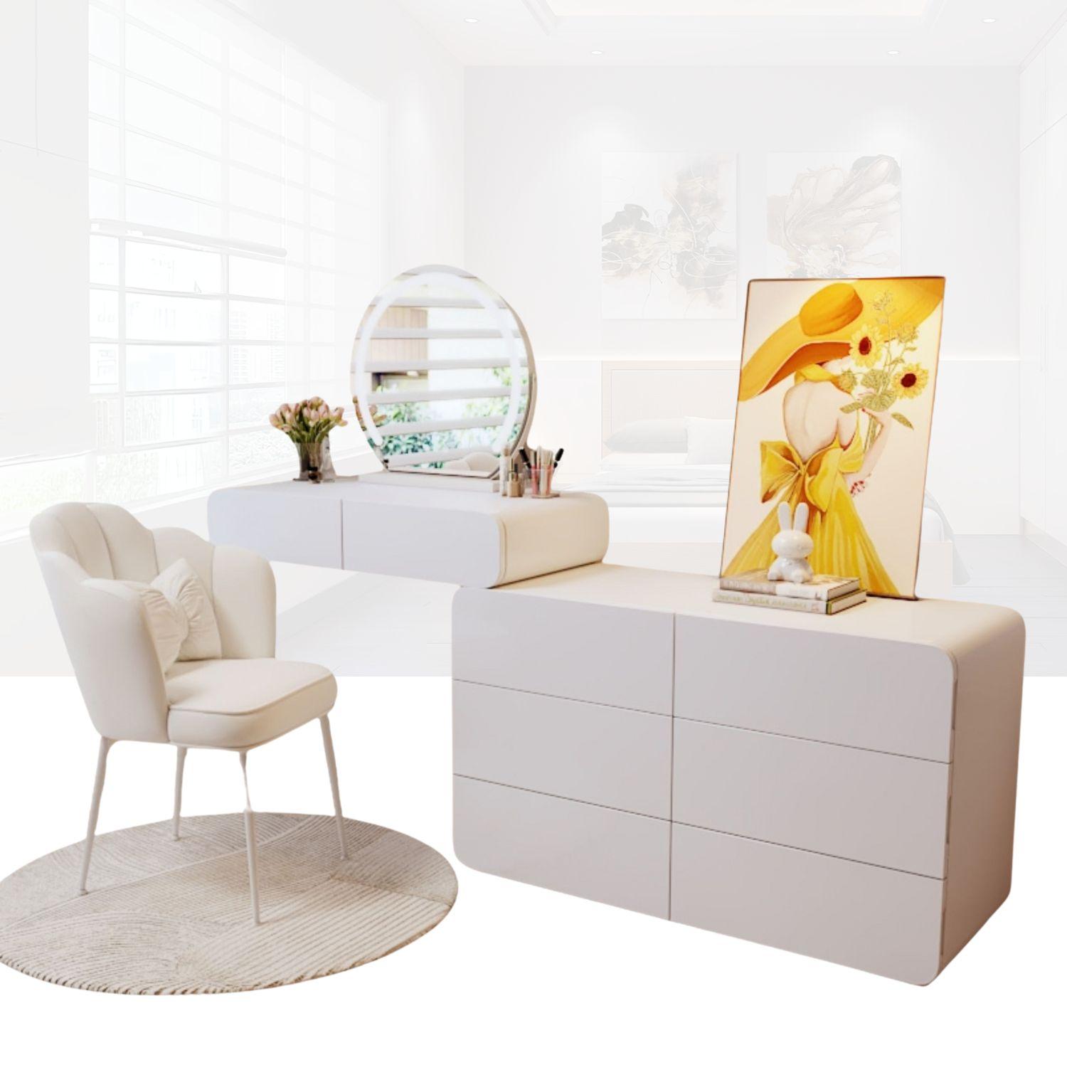 Premium dressing table/Furniture set - 100 cm - white