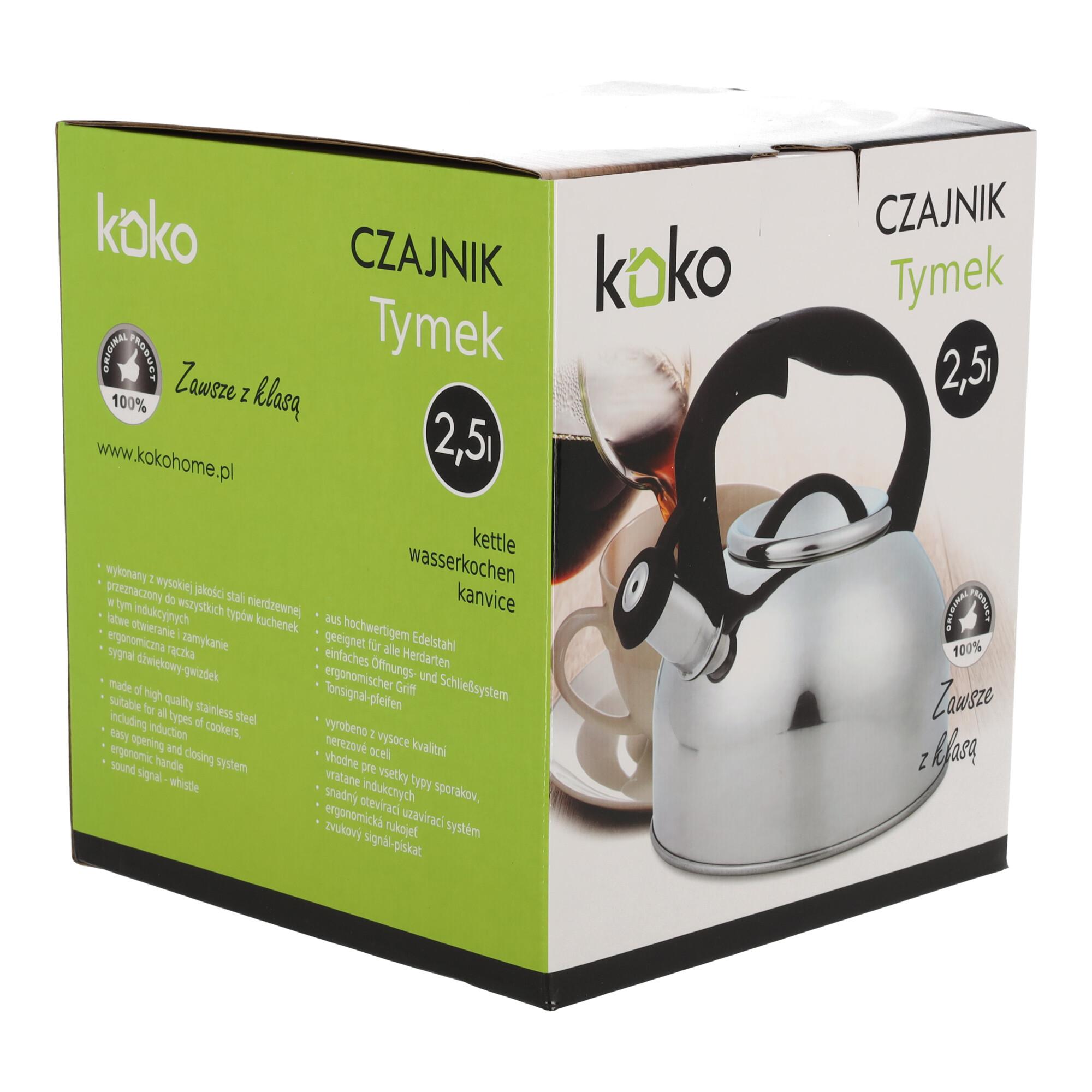 KOKO TYMEK Stainless Steel Kettle 2.5L