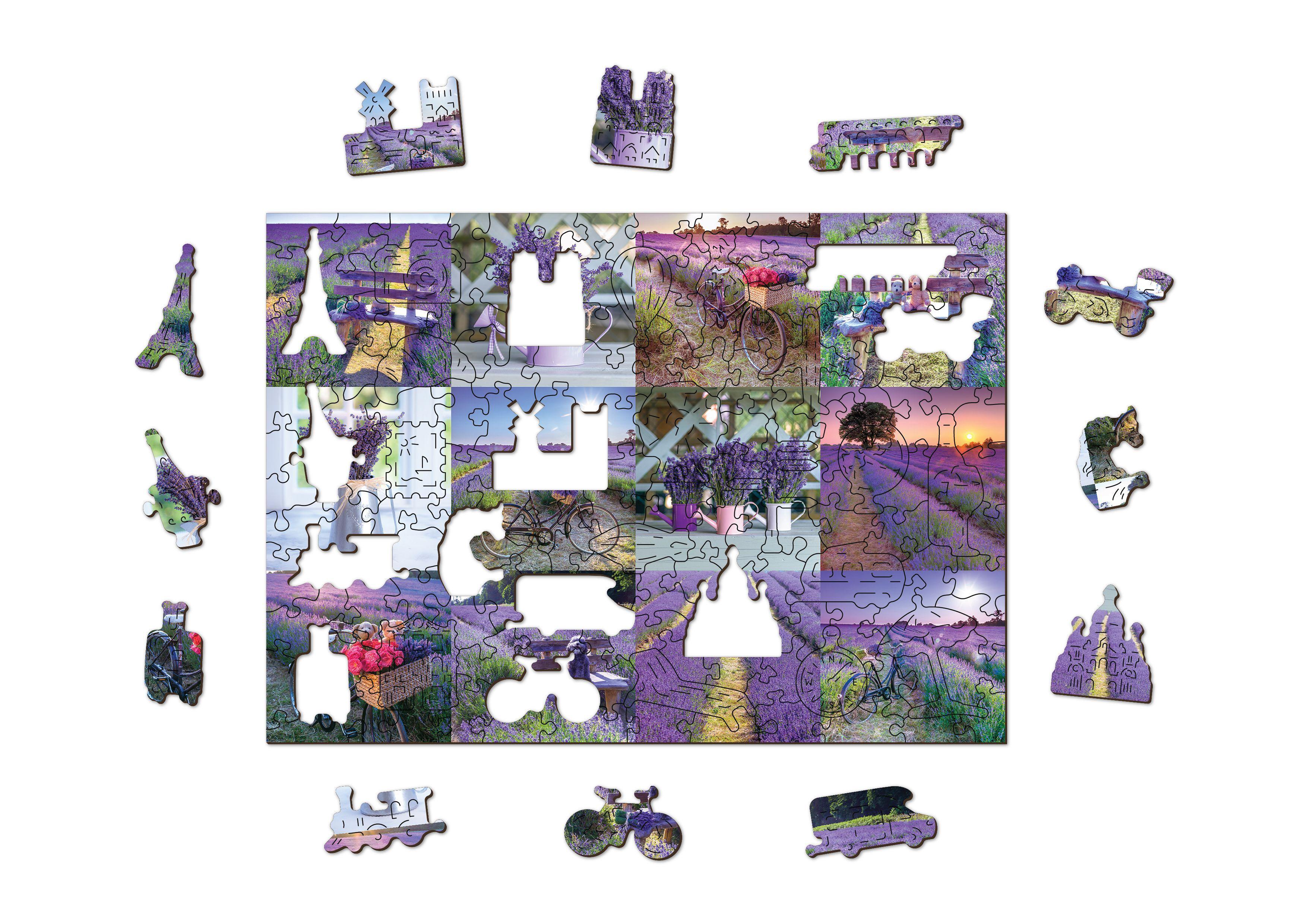 Wooden Puzzle with Figurines - Lavender France M 150 pieces