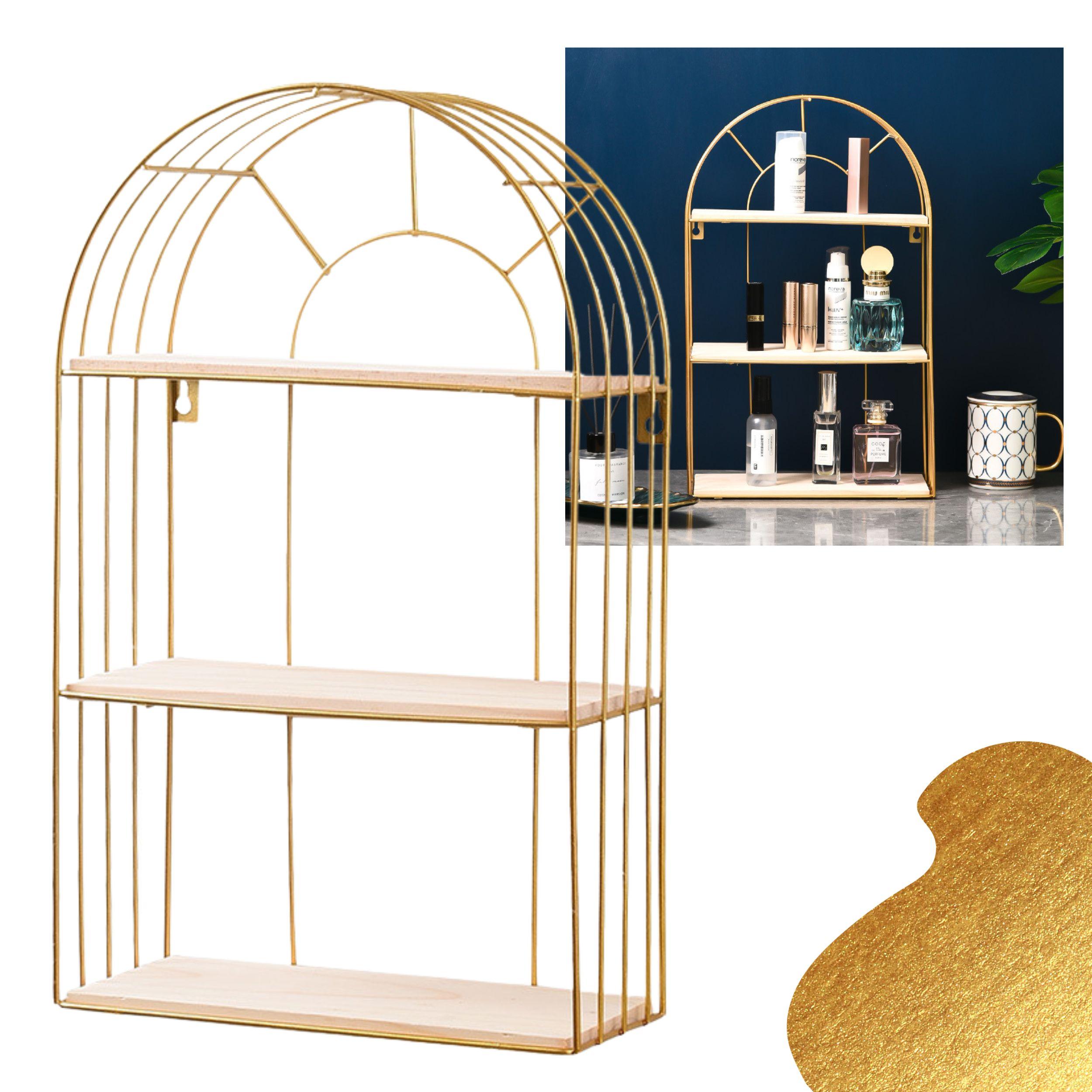 Decorative gold shelf - 45 cm high