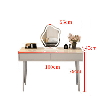 Dressing table in French style / furniture set, top 100 cm - white color