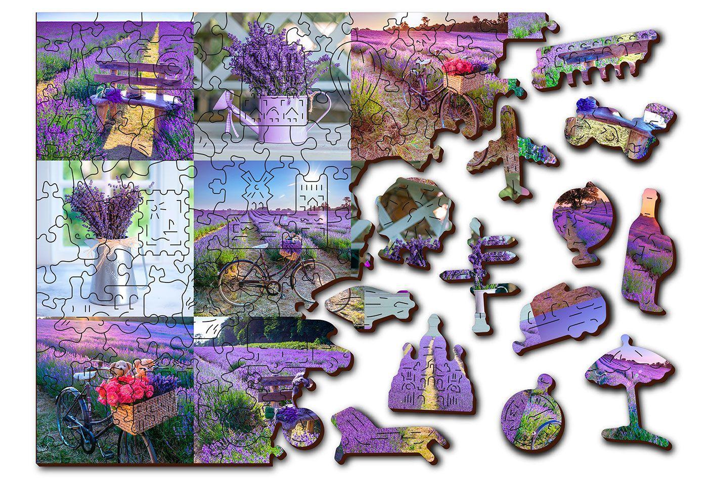 Drewniane Puzzle z figurkami – Lawendowa Francja rozm. M, 150 elementów