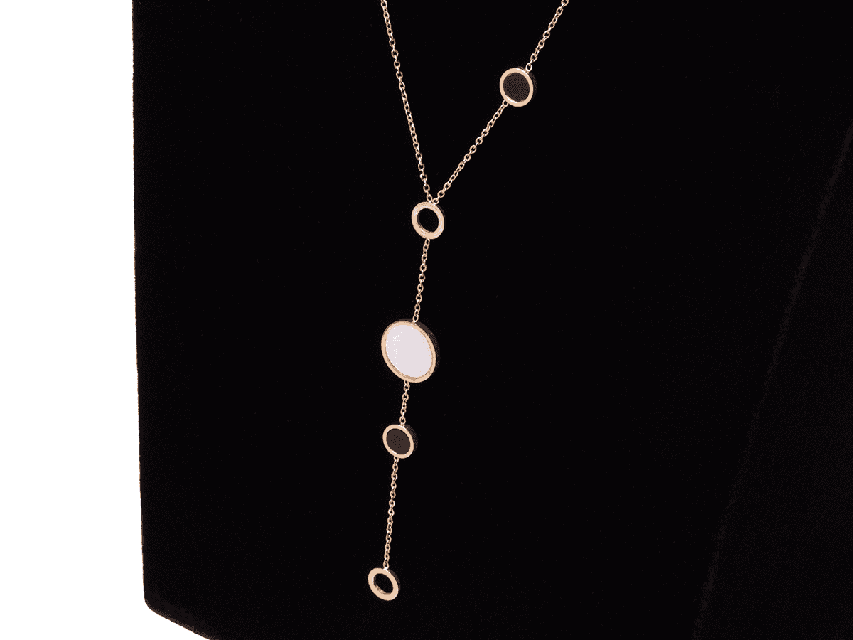 Necklace Xuping hanging circles - gold