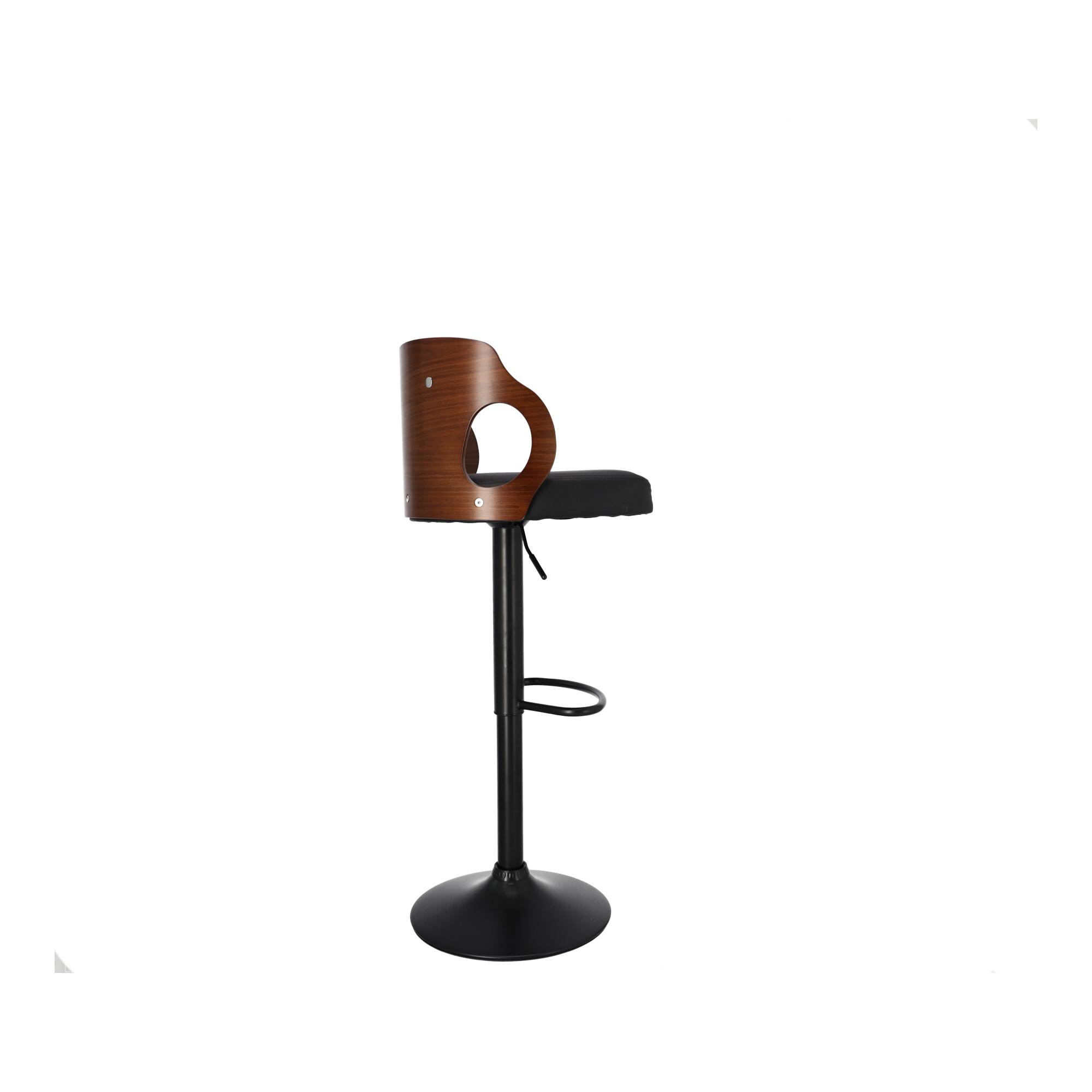 LOFT Bar Stool - Black/Walnut Color