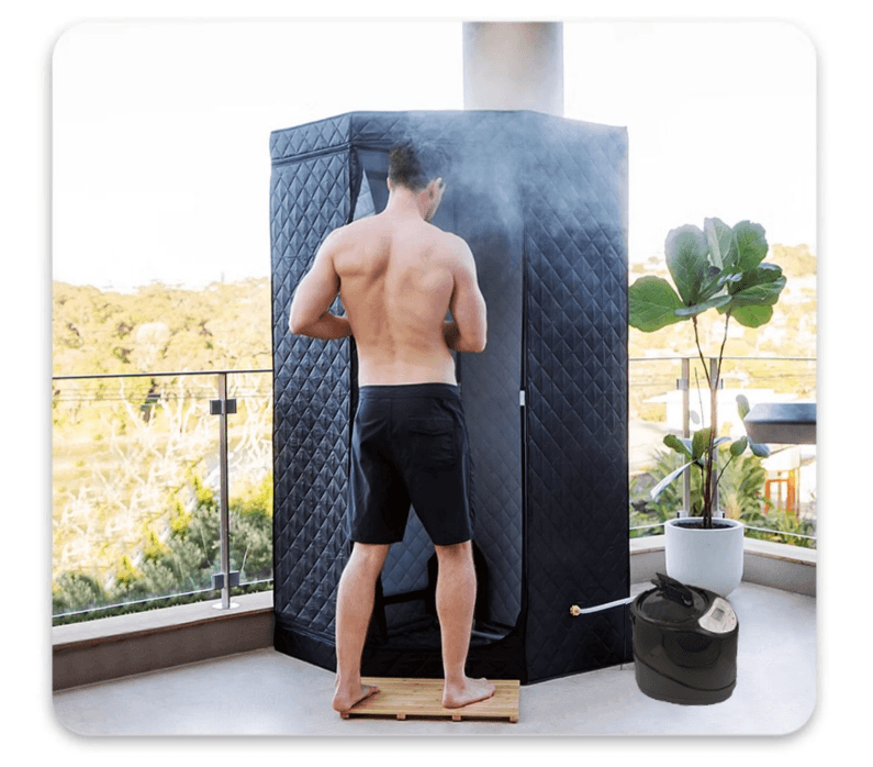 Portable Home Steam Sauna Set - Black