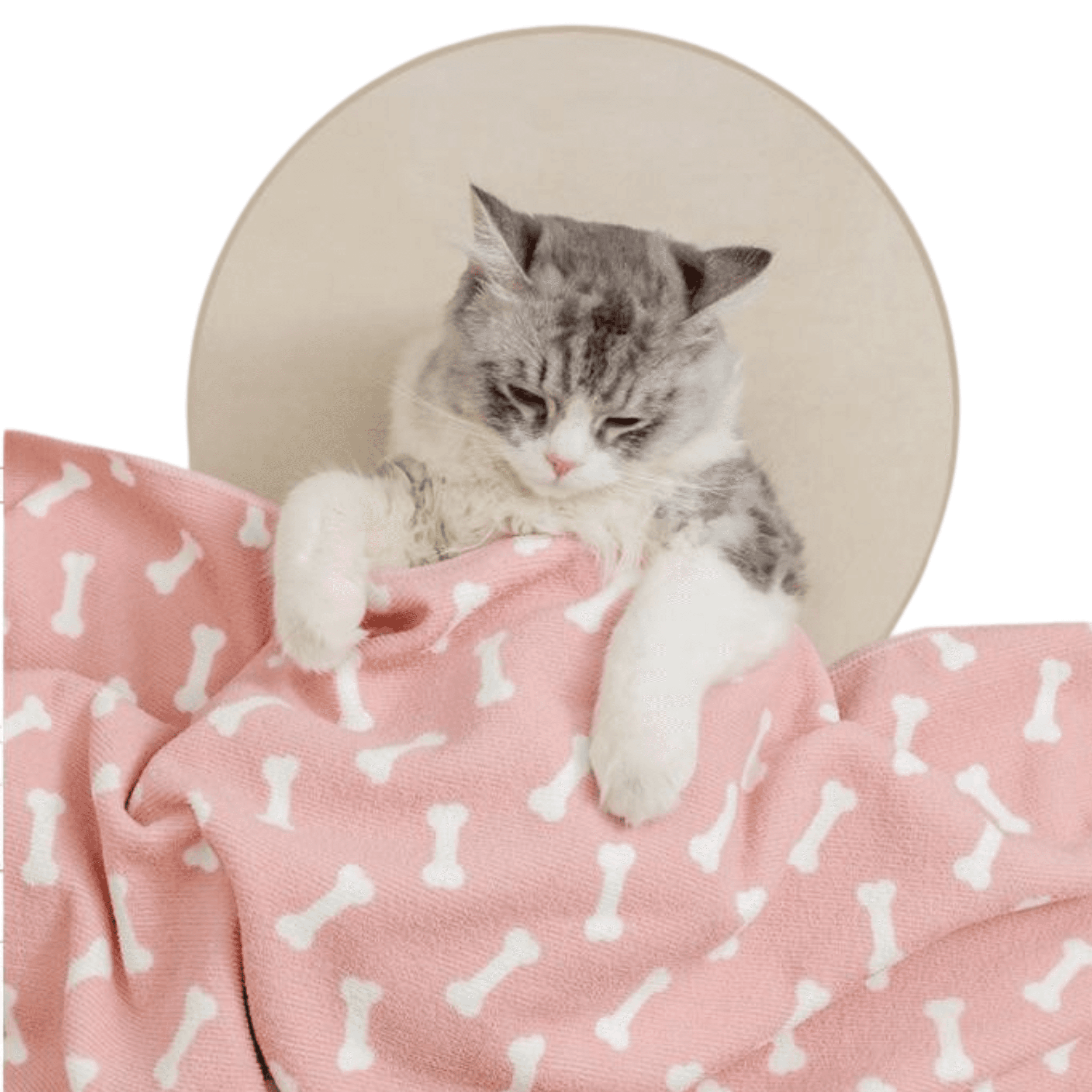 Bath towel for dog and cat - pink