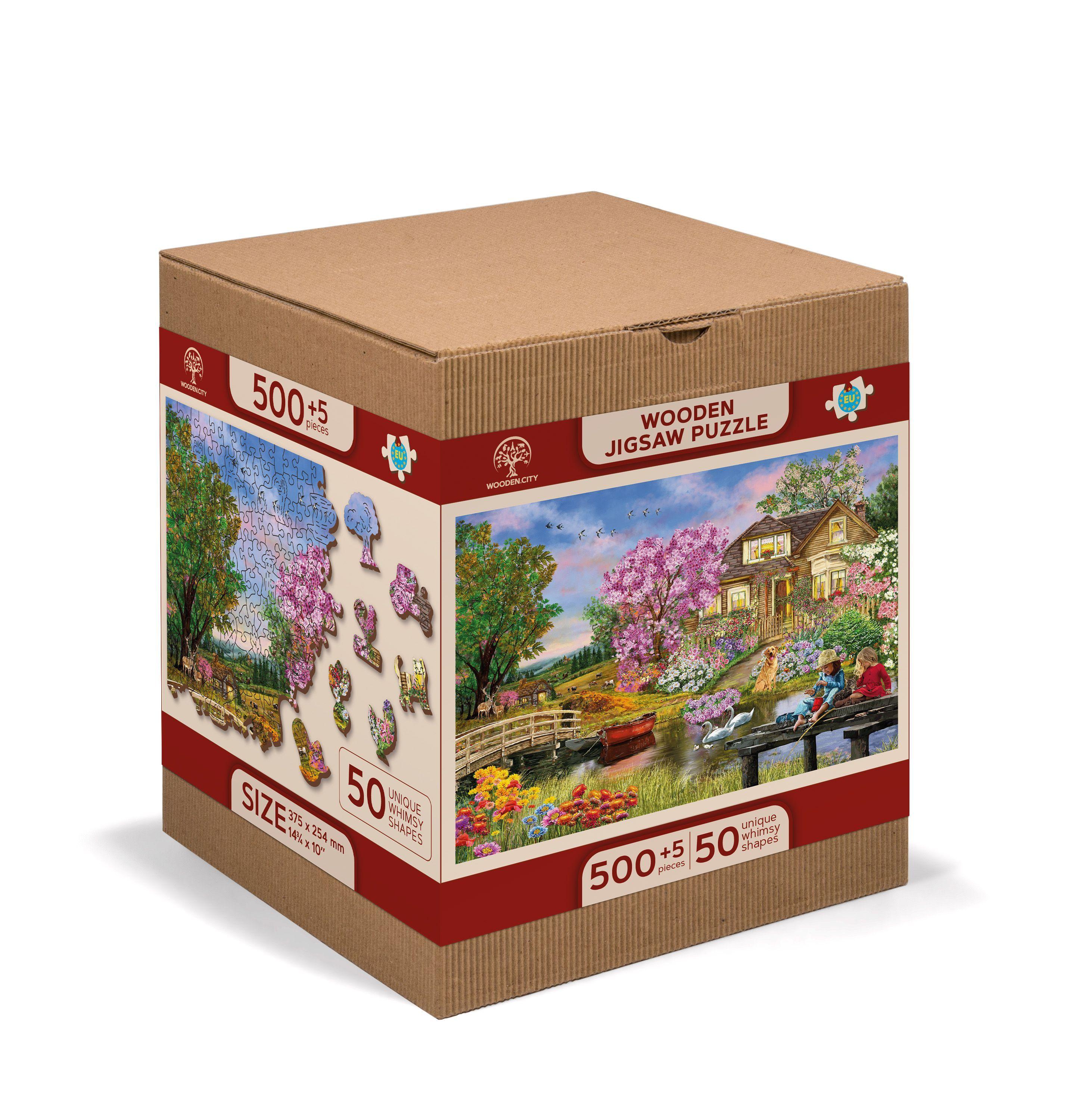 Wooden Puzzle with figurines - Spring House