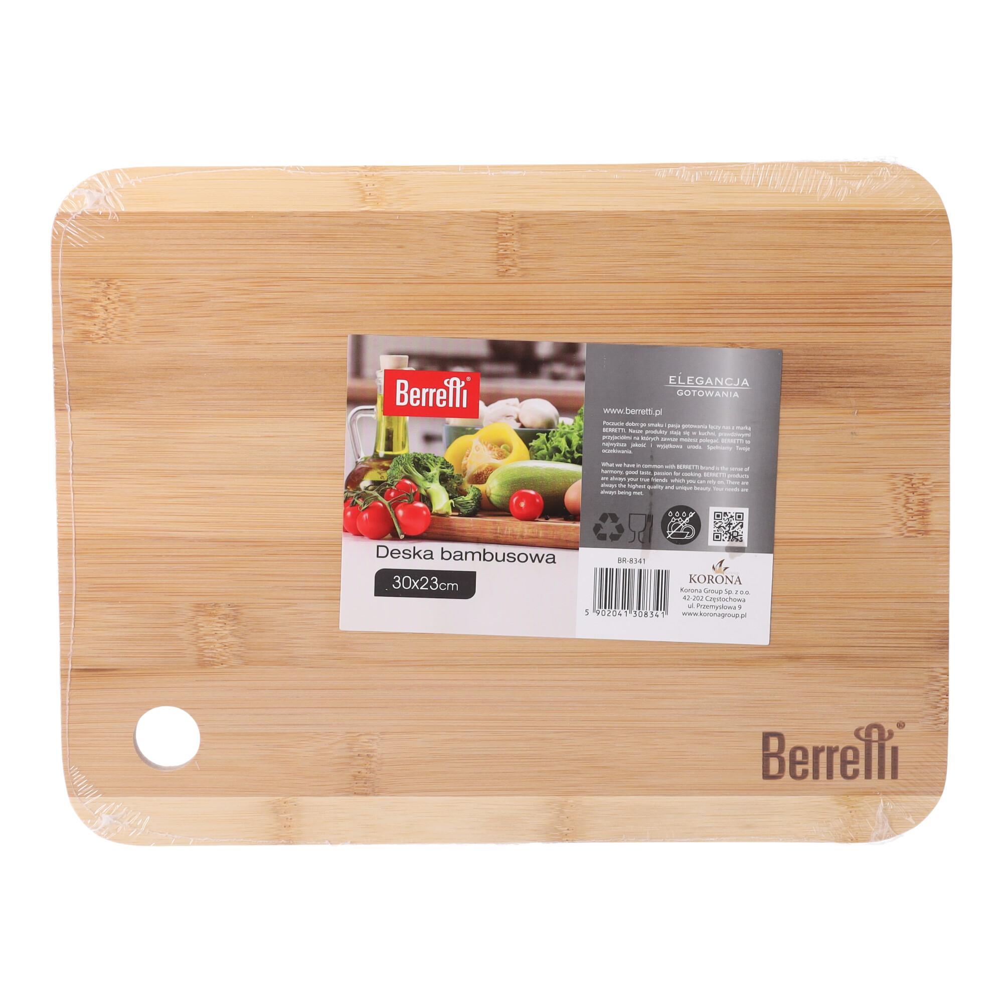 Bamboo cutting board BERRETTI, size 30x23x0.8 cm