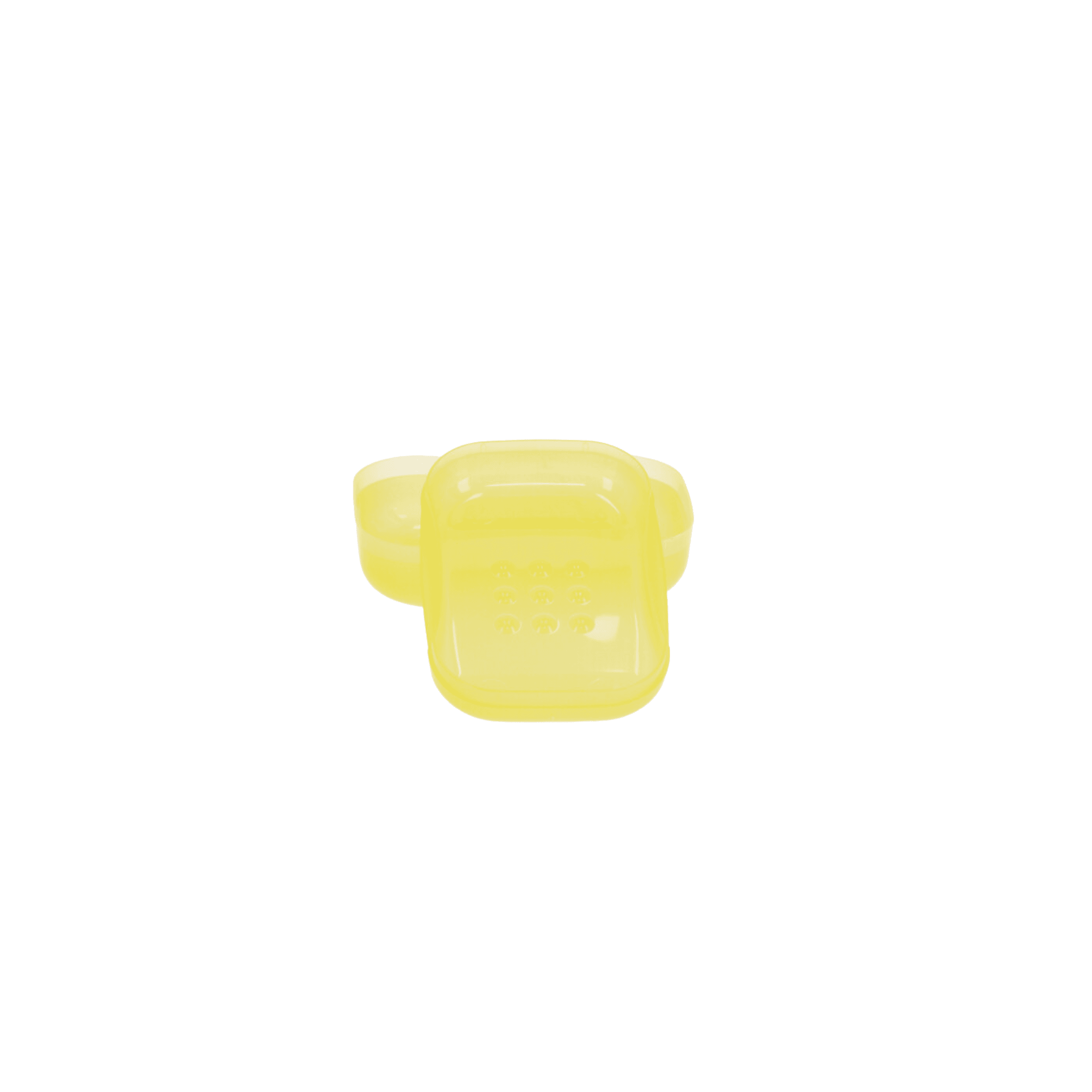 Tourist soap dish, closed plastic soap dish, type III - yellow