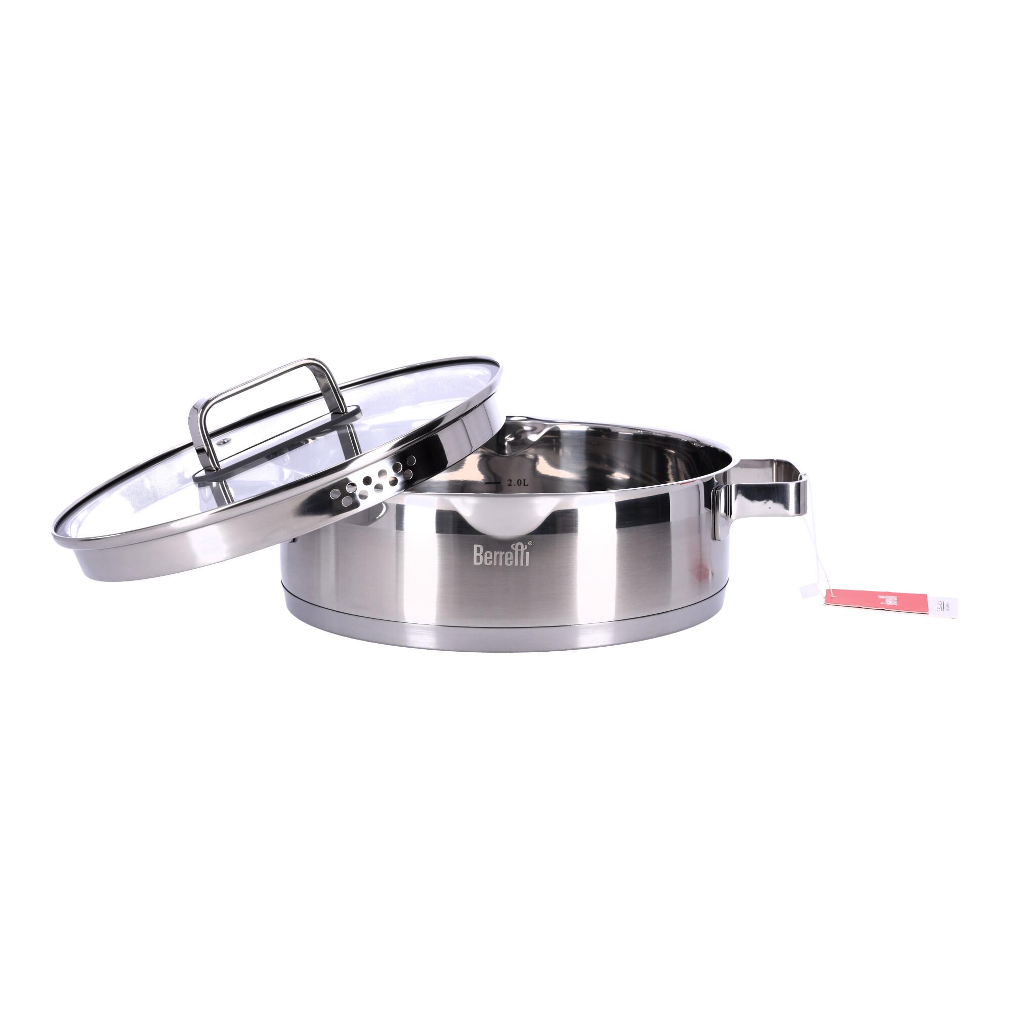 Stainless steel pot with lid Mistral BERRETTI, 26 cm