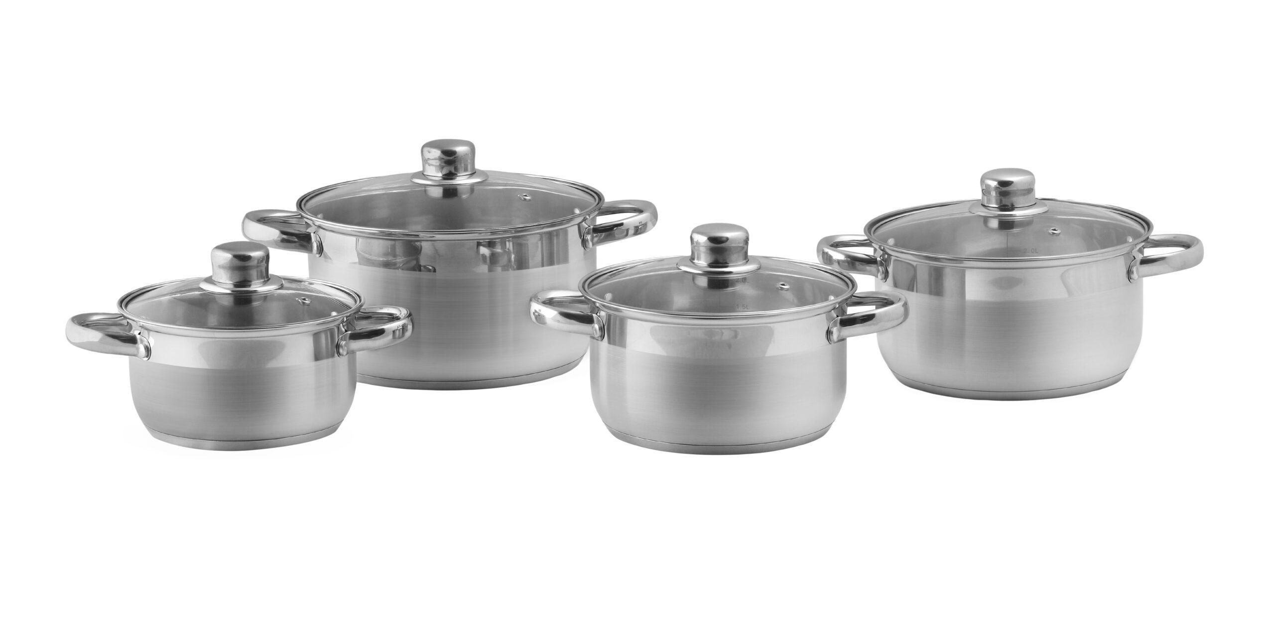 KOKO FAME Stainless Steel Cookware Set - 8 Pieces