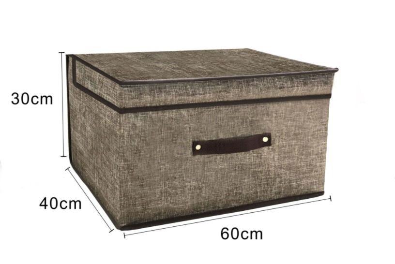Closing organizer / storage box, size 30 x 40 x 60 cm - brown