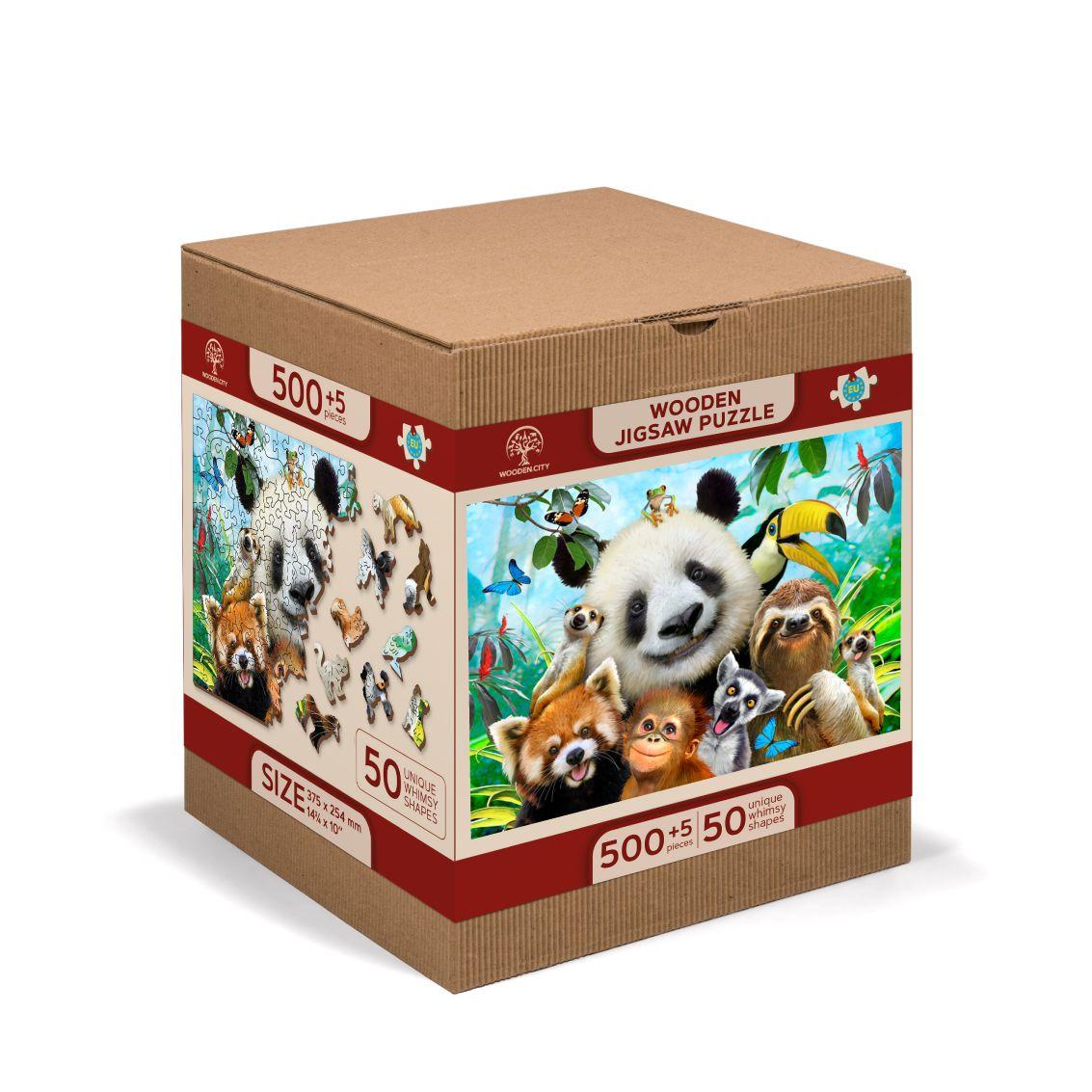 Wooden Puzzle with Figurines - Welcome to the jungle