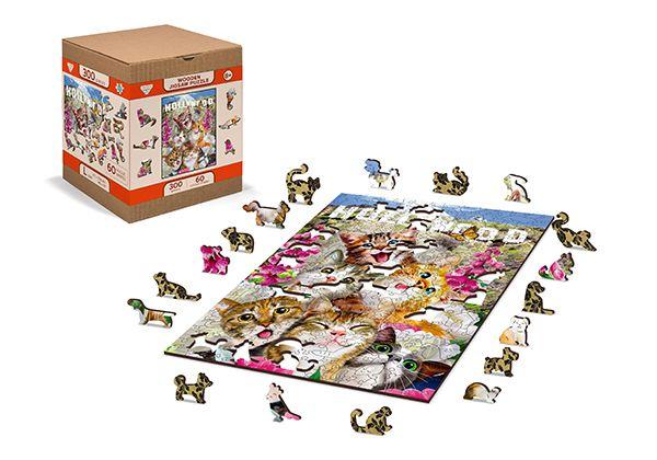 Wooden Puzzle with figurines - Cats in Hollywood M 200 elements