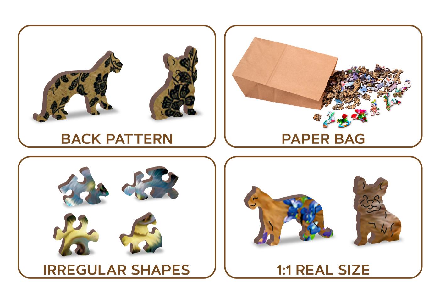 Wooden Puzzle with Figurines - Forest Animals 505