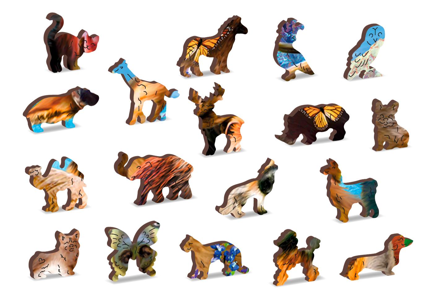 Wooden Puzzle with Figurines - Forest Animals 505