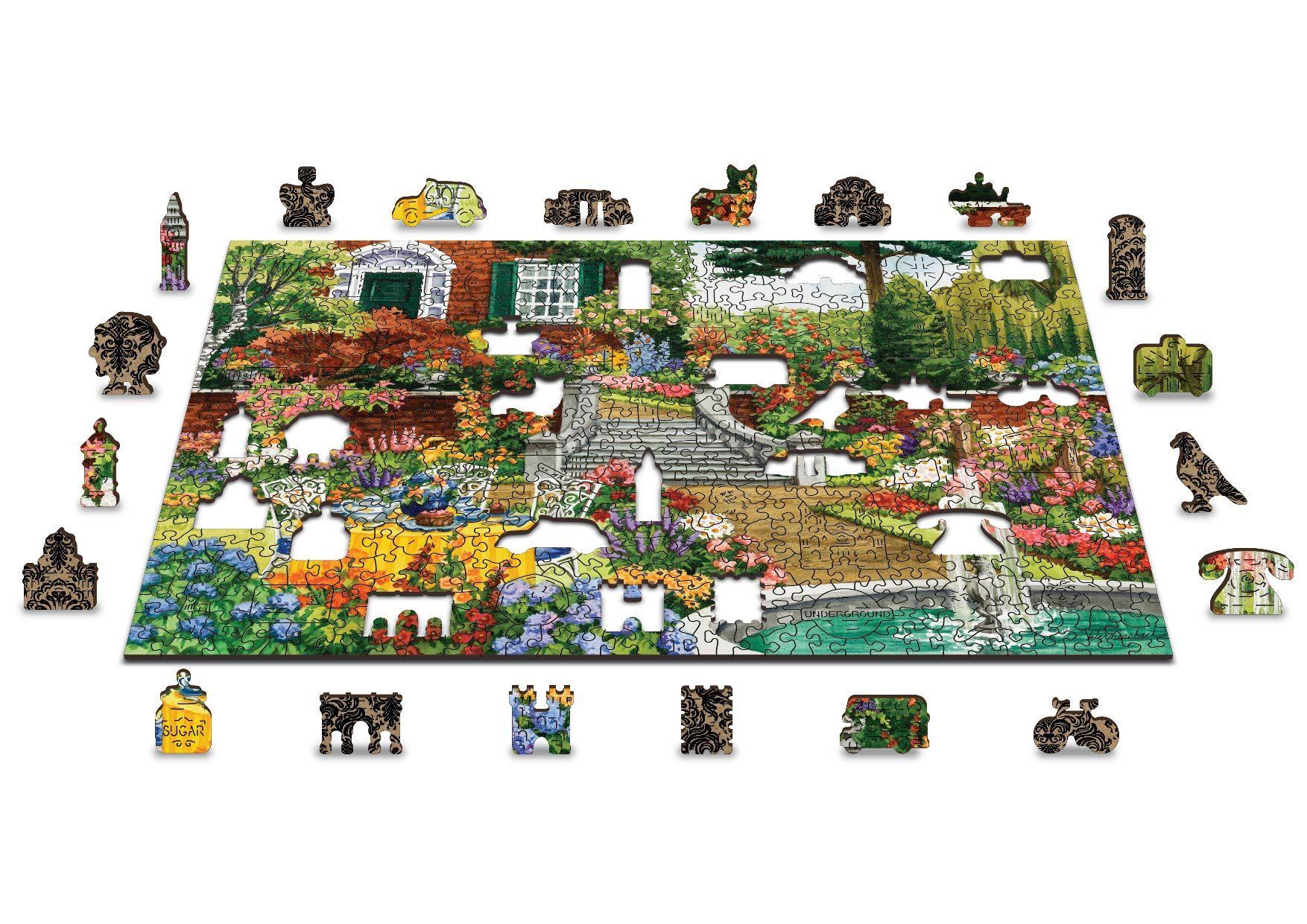 Wooden Puzzle with Figurines - Garden