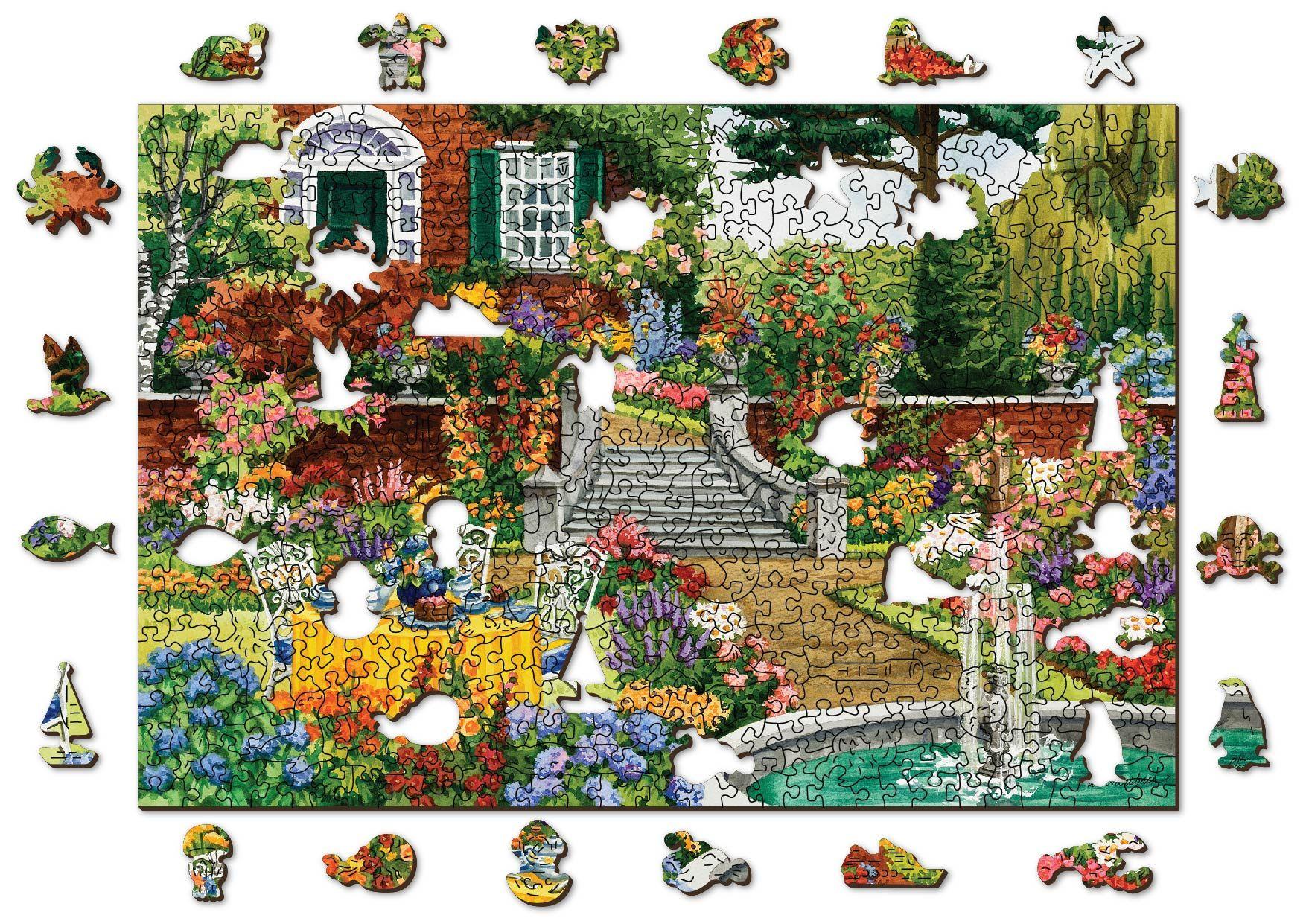 Wooden Puzzle with Figurines - Garden