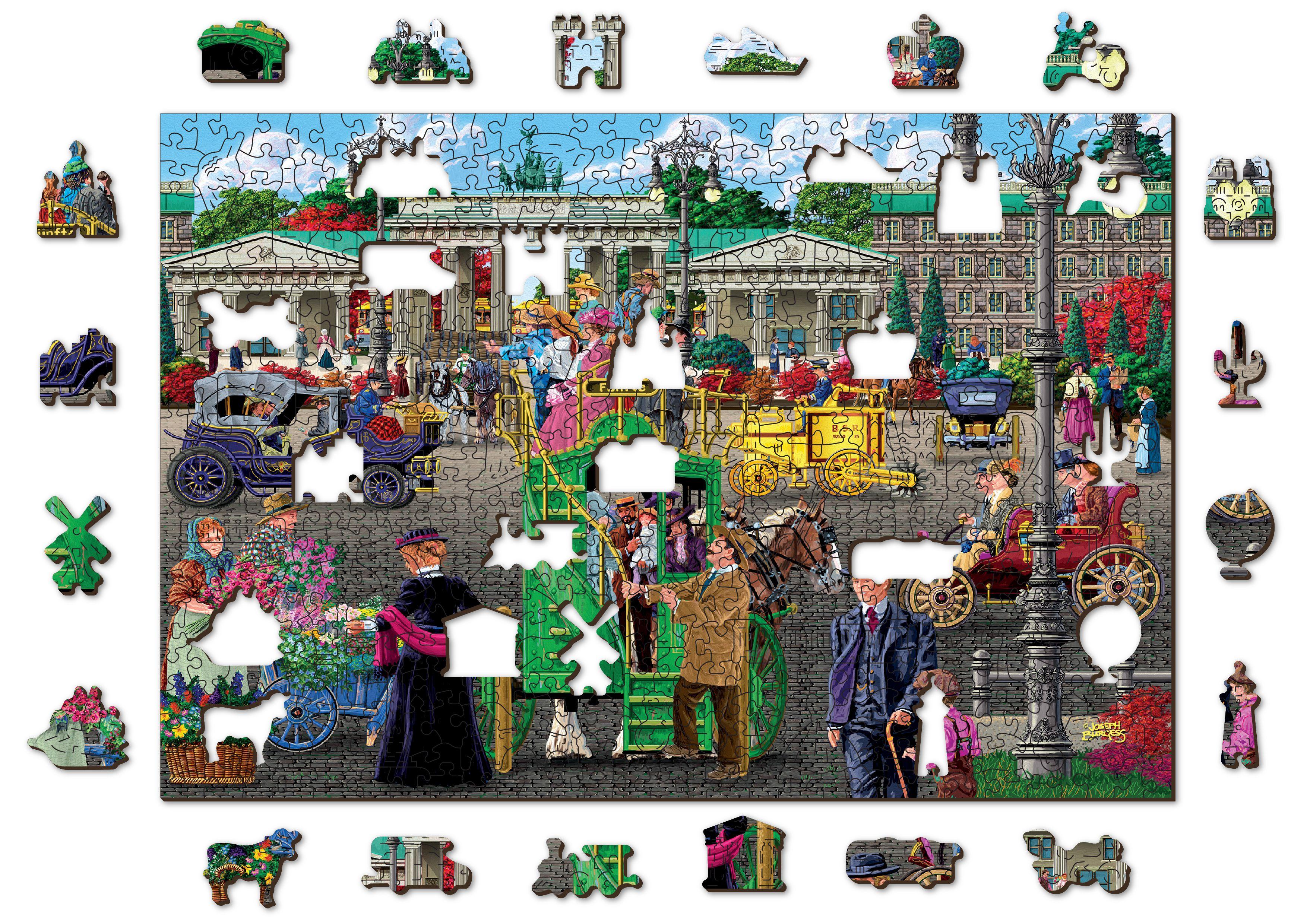 Wooden Puzzle with Figurines - Paris Square in Berlin
