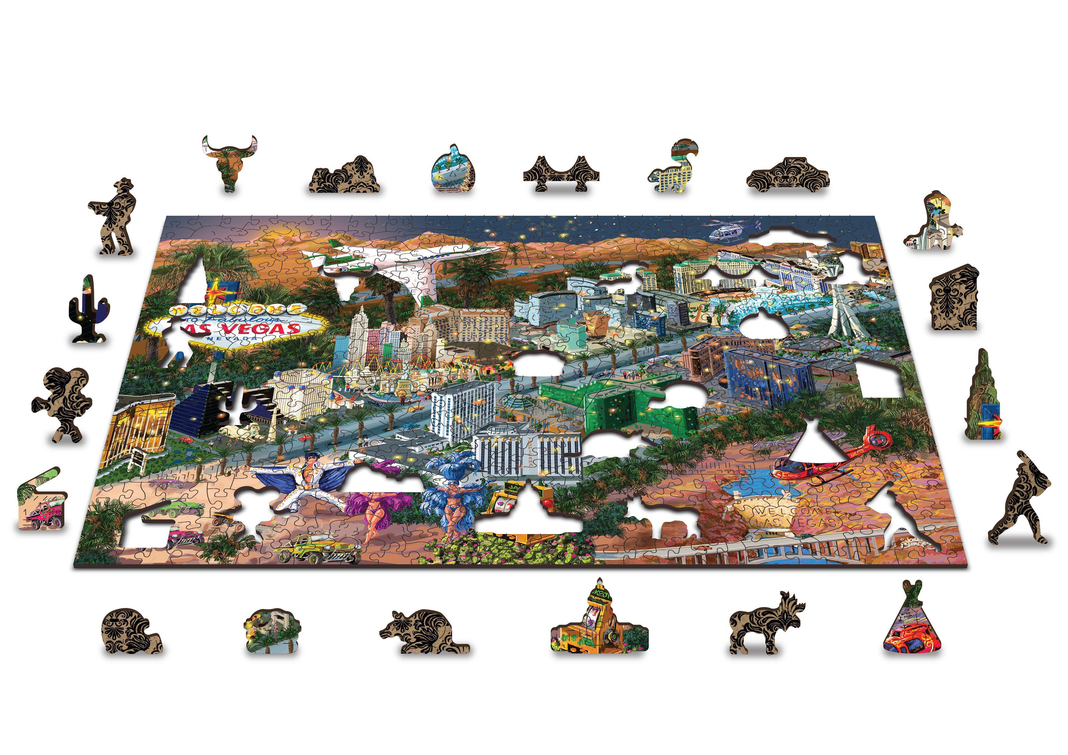 Wooden Puzzle with Figurines - Welcome to Las Vega