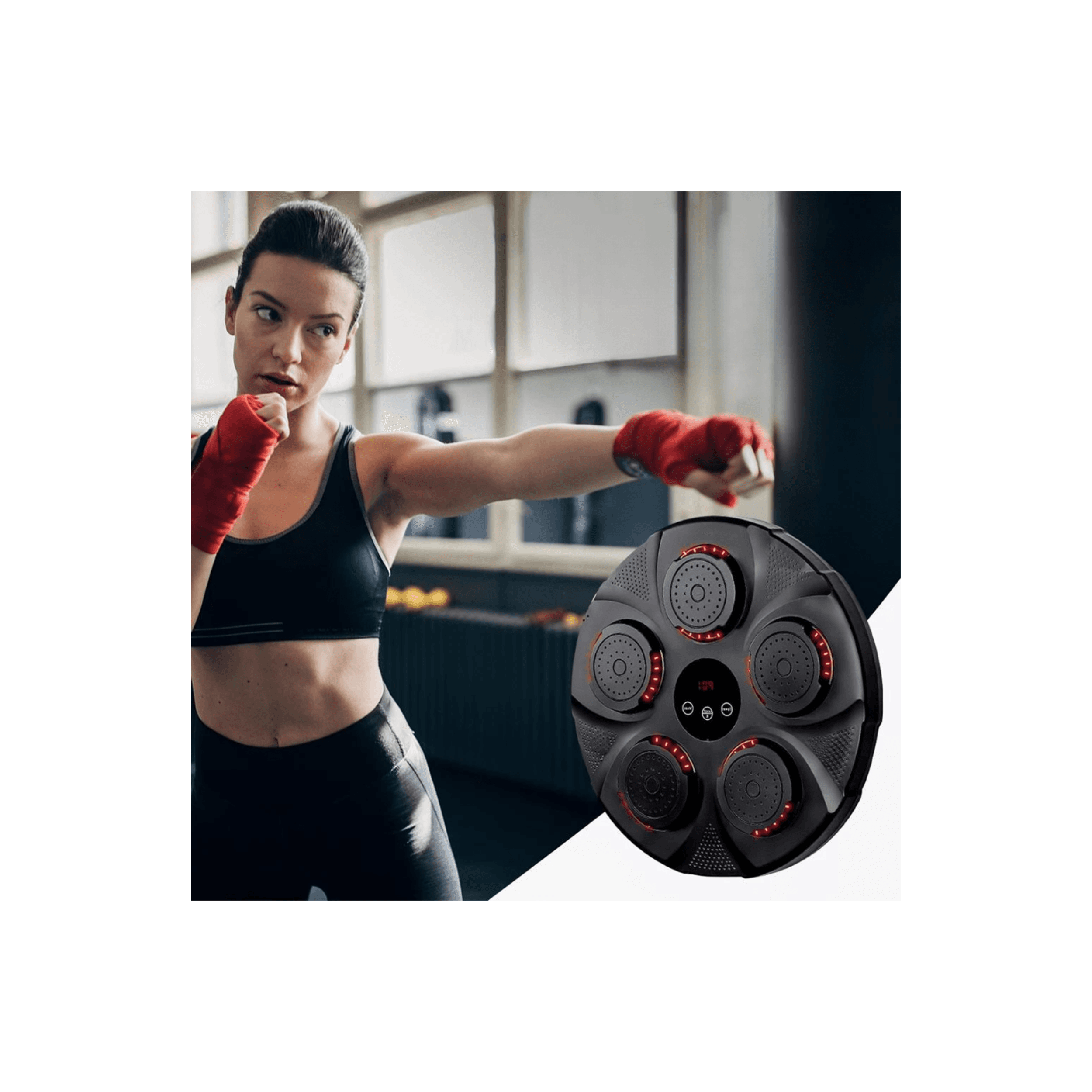 Music Boxing Machine- Treningowa Tarcza Bokserska na Bluetooth z wyświetlaczem HJ-003