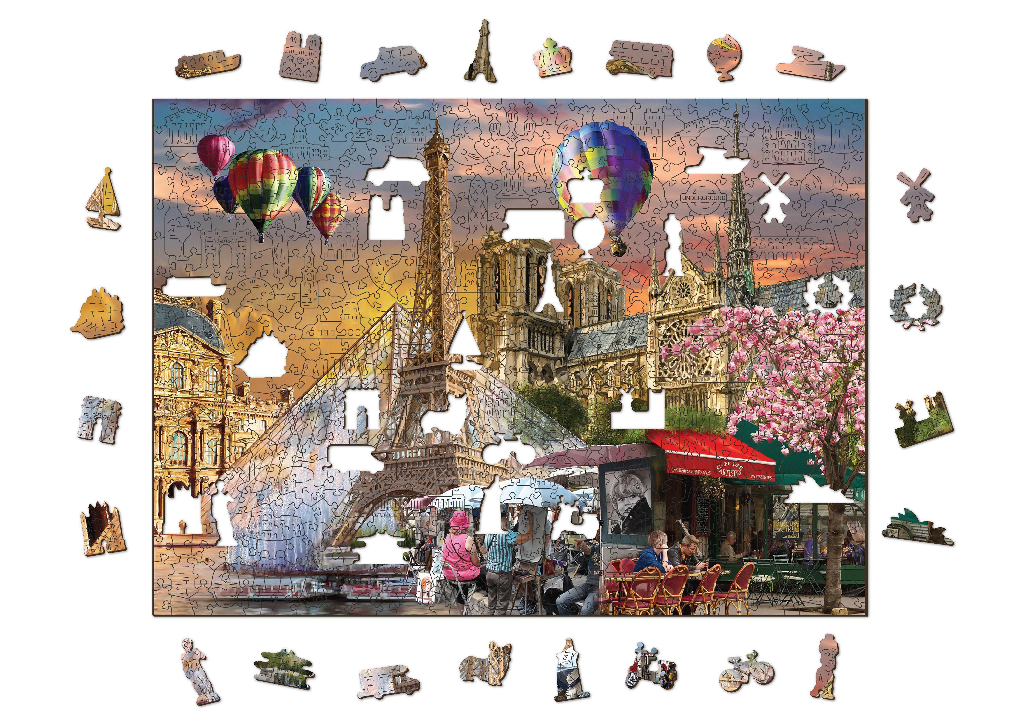 Wooden Puzzle with figurines - Spring in Paris XL 600 pieces