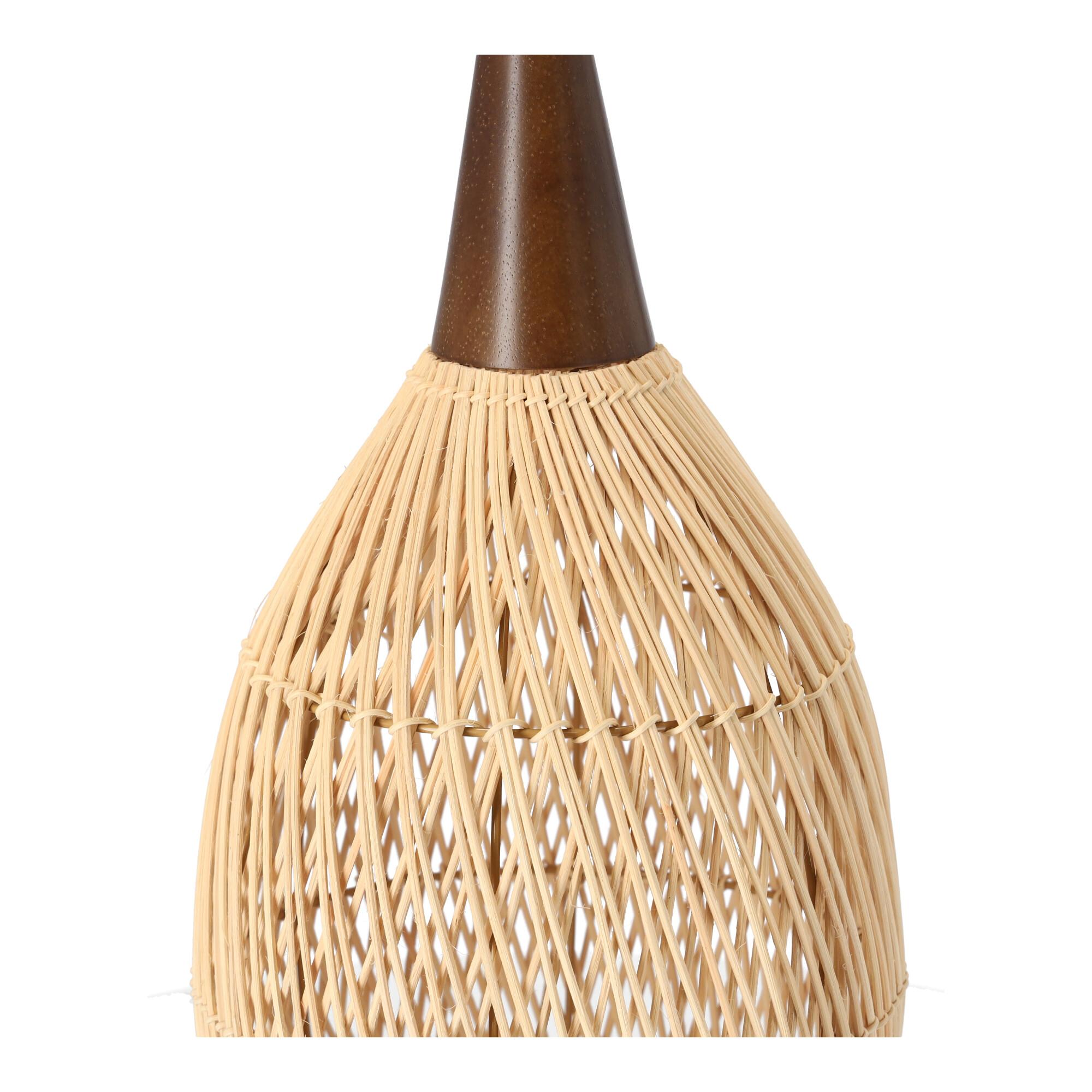 Rustic Style Rattan Pendant Lamp - 25 cm (Natural Color)