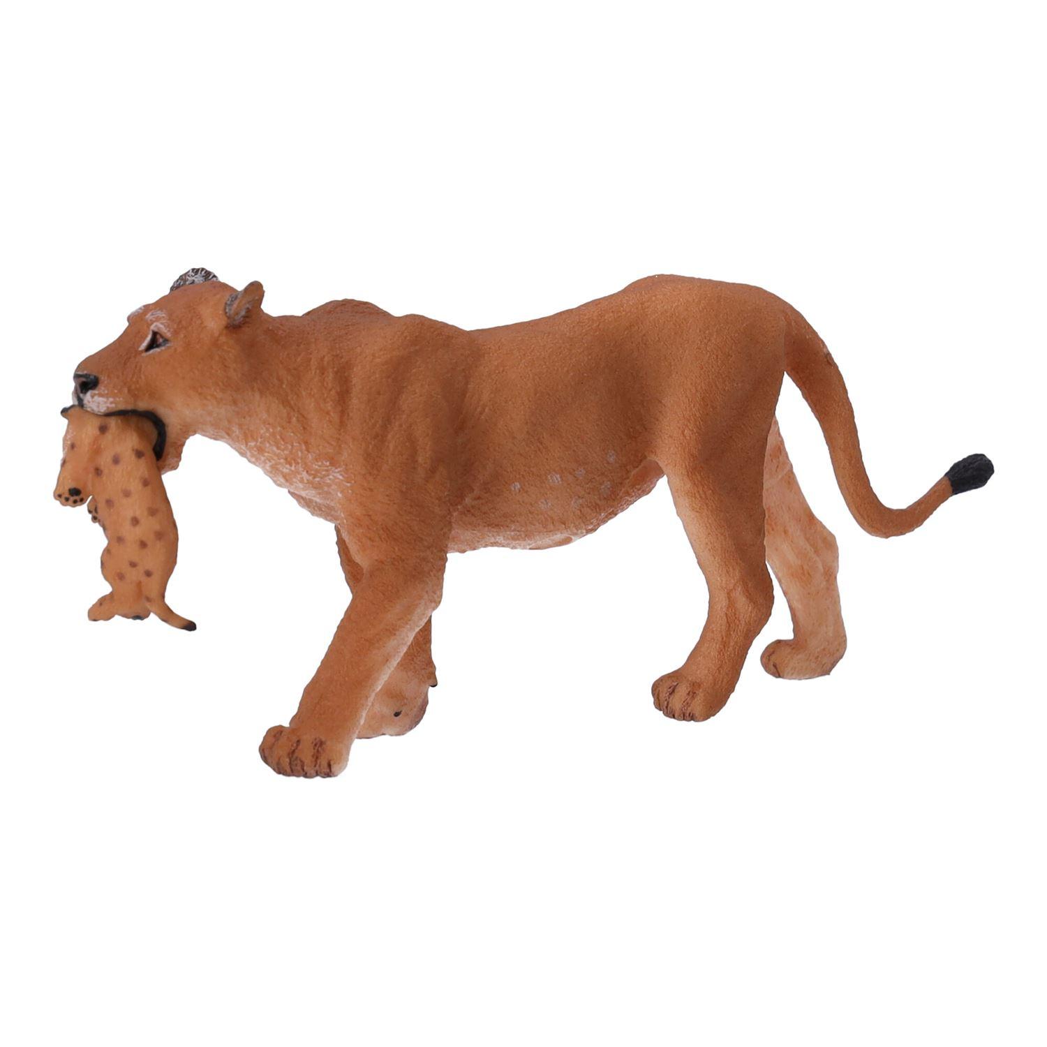 Collectible figurine lioness with her cub, Papo