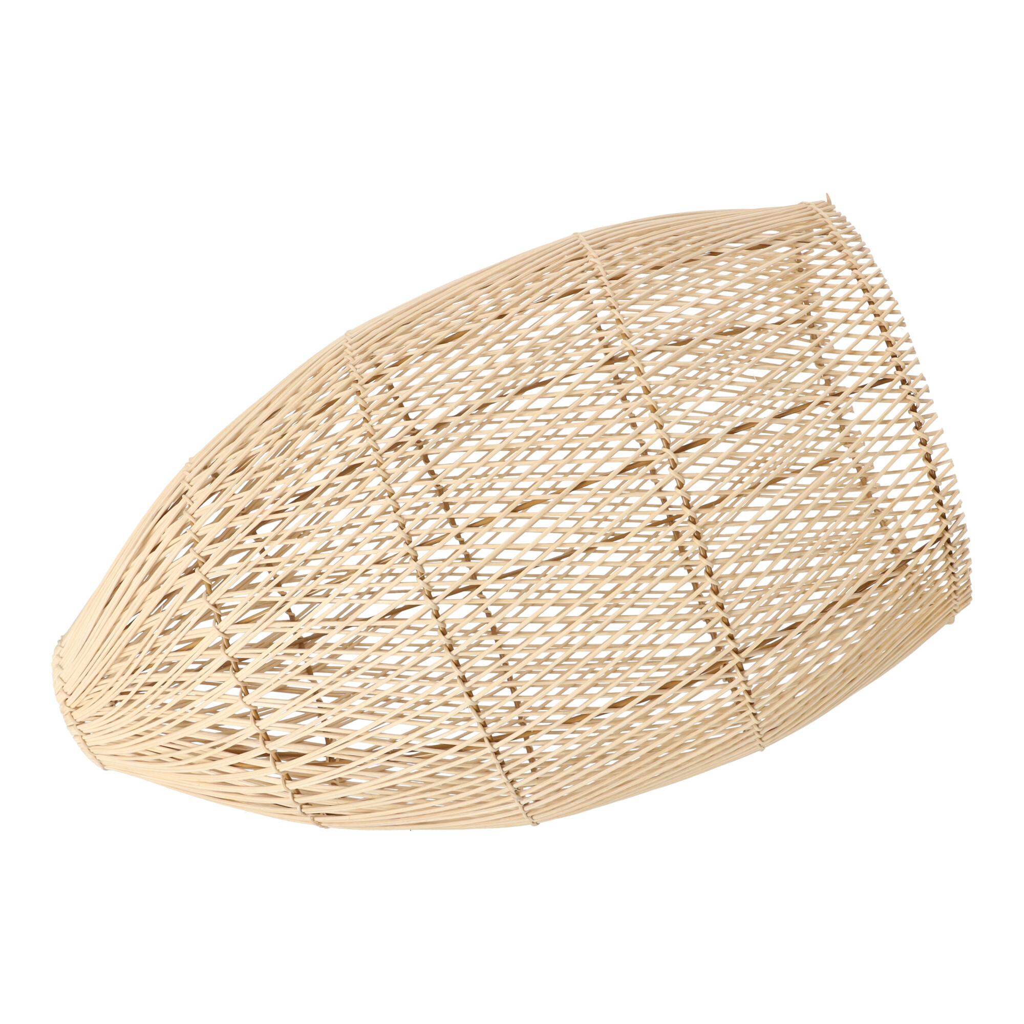 Rustic Rattan Pendant Lamp - 35 cm (Natural Color)