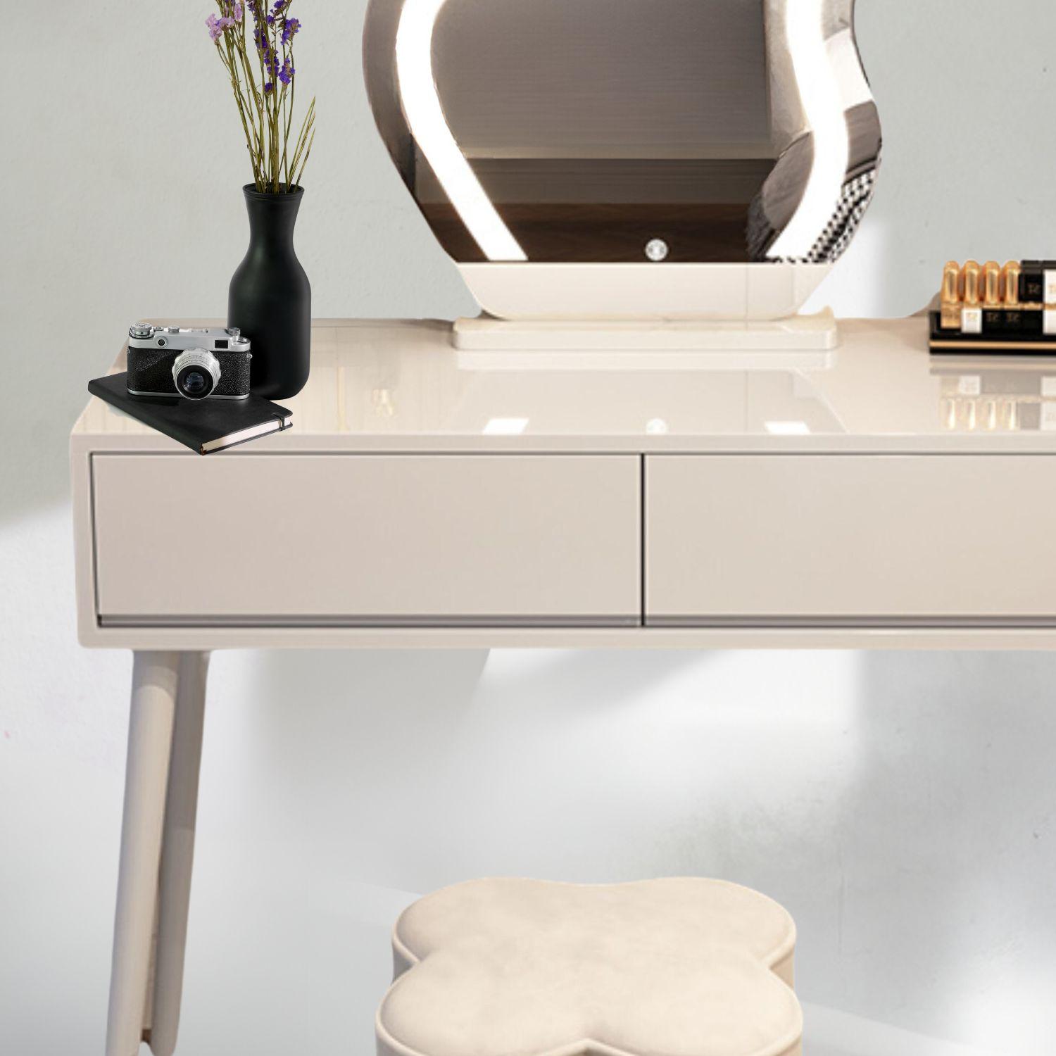 Dressing table in French style / furniture set, top 80 cm - white color