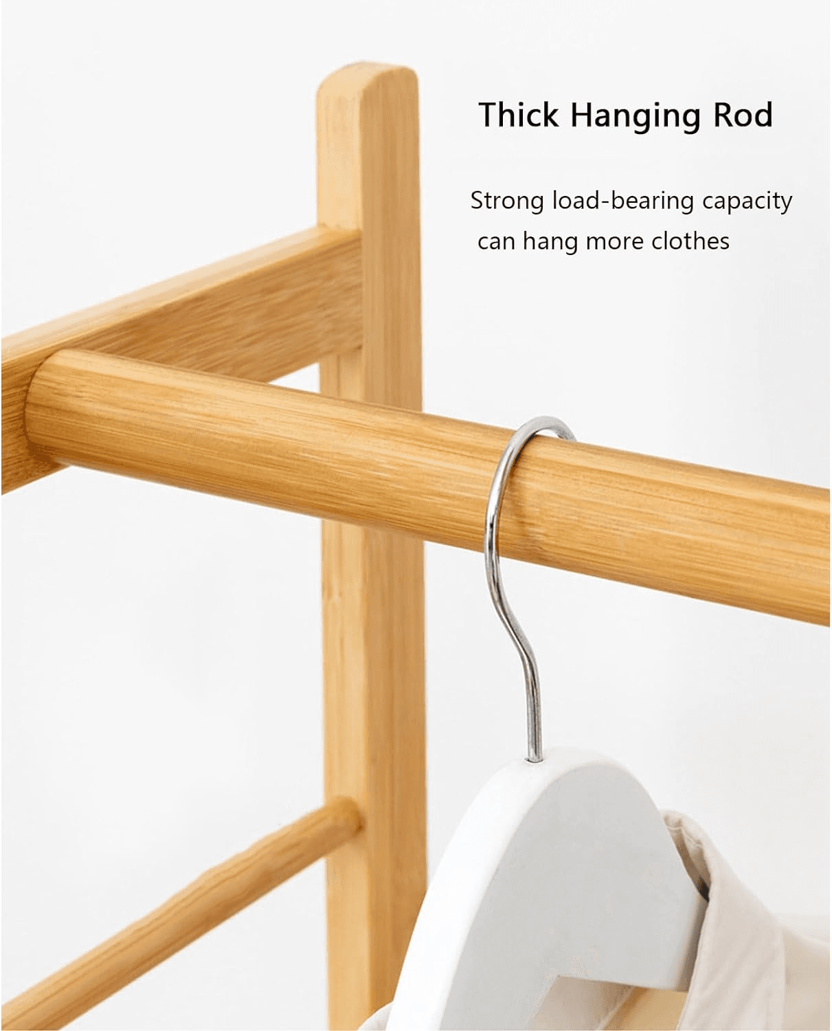 Bamboo Clothing Rack in Tree Shape - 165 cm