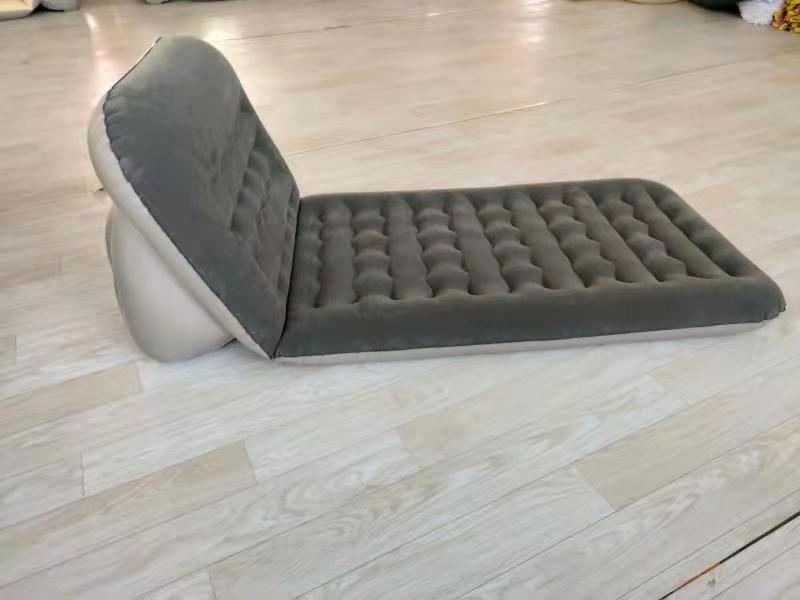 Inflatable bed with backrest, daybed - color dark grey