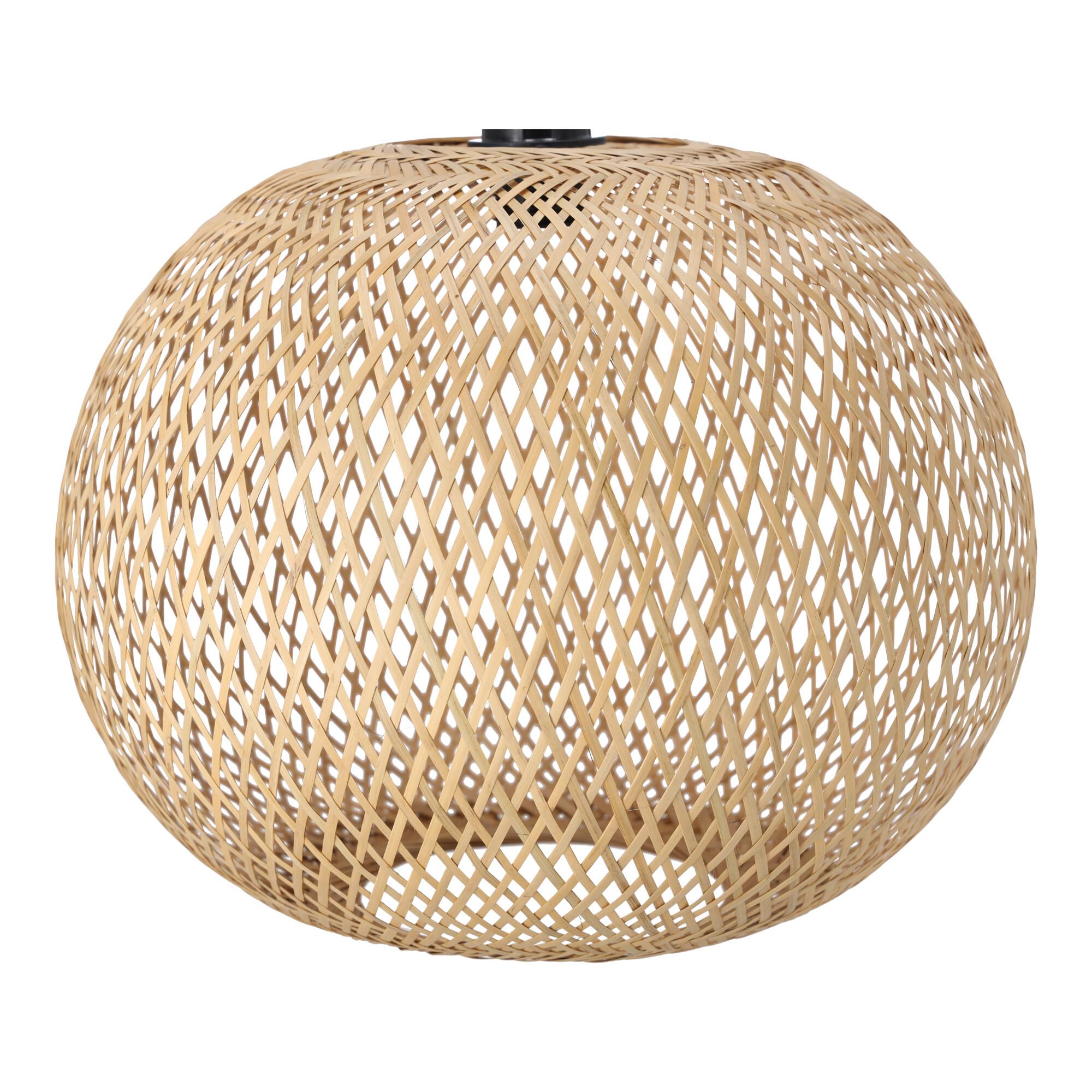 Bamboo Pendant Lamp in Sphere Shape – 40 cm (Natural Color)