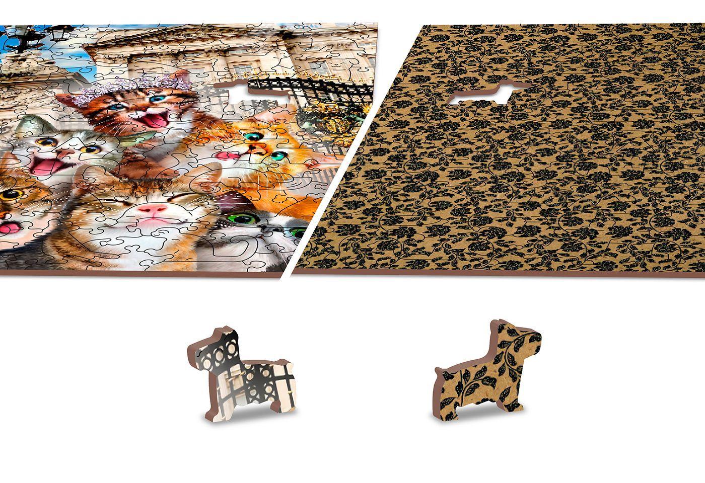 Wooden Puzzle with figurines - Cats in London M, 200 pieces